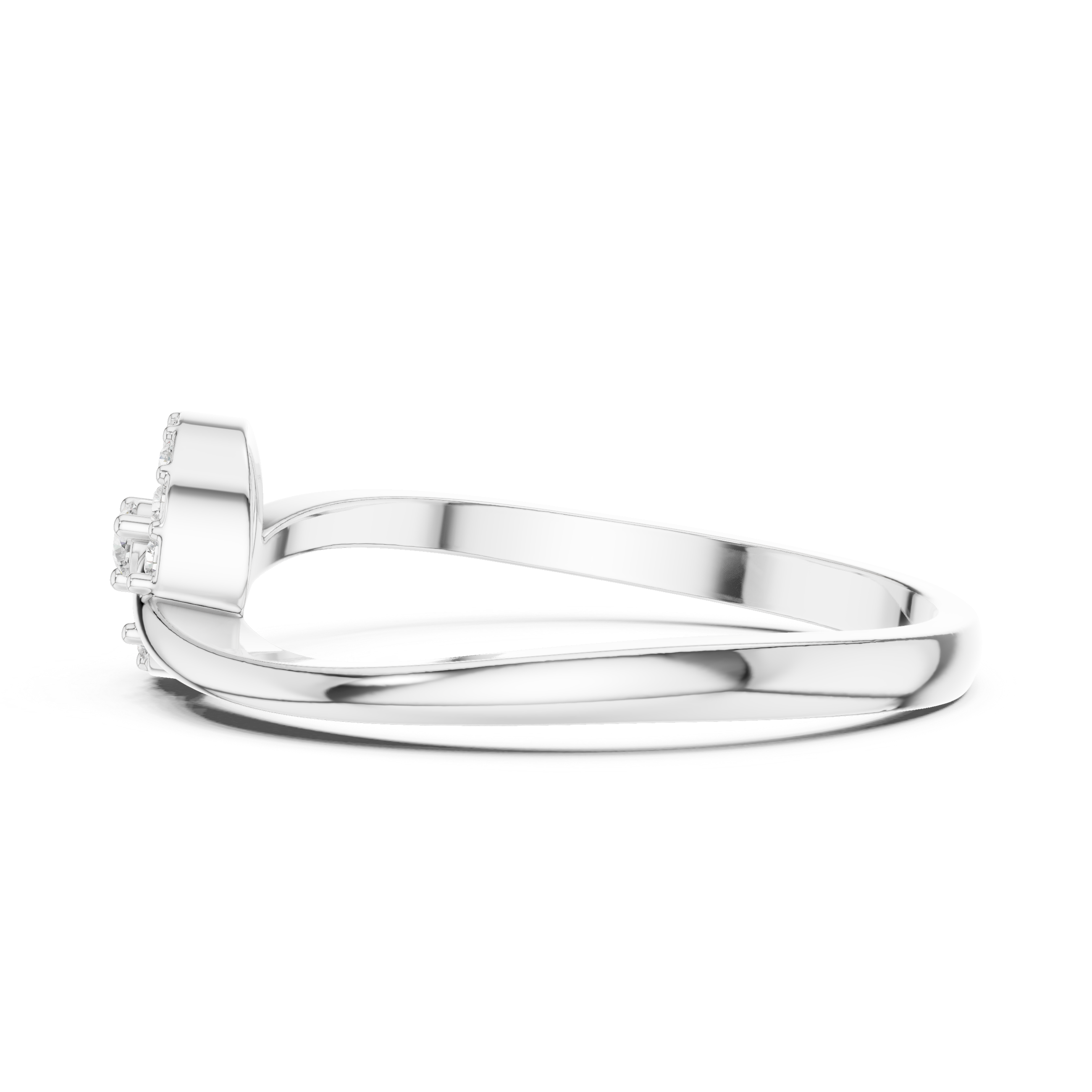 Diamond Spiral Circle Ring – Modern Infinity Swirl Statement Ring
