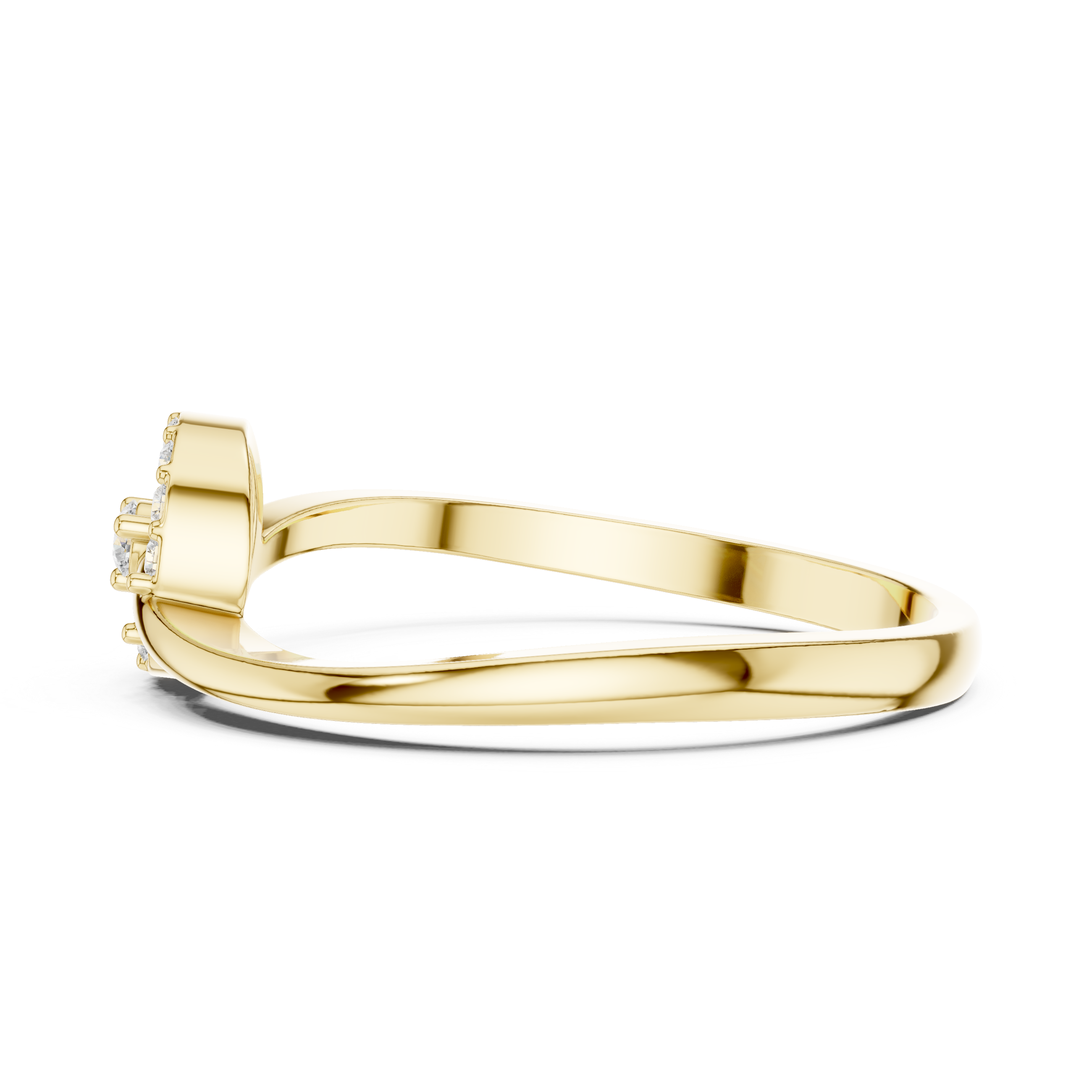 Diamond Spiral Circle Ring – Modern Infinity Swirl Statement Ring