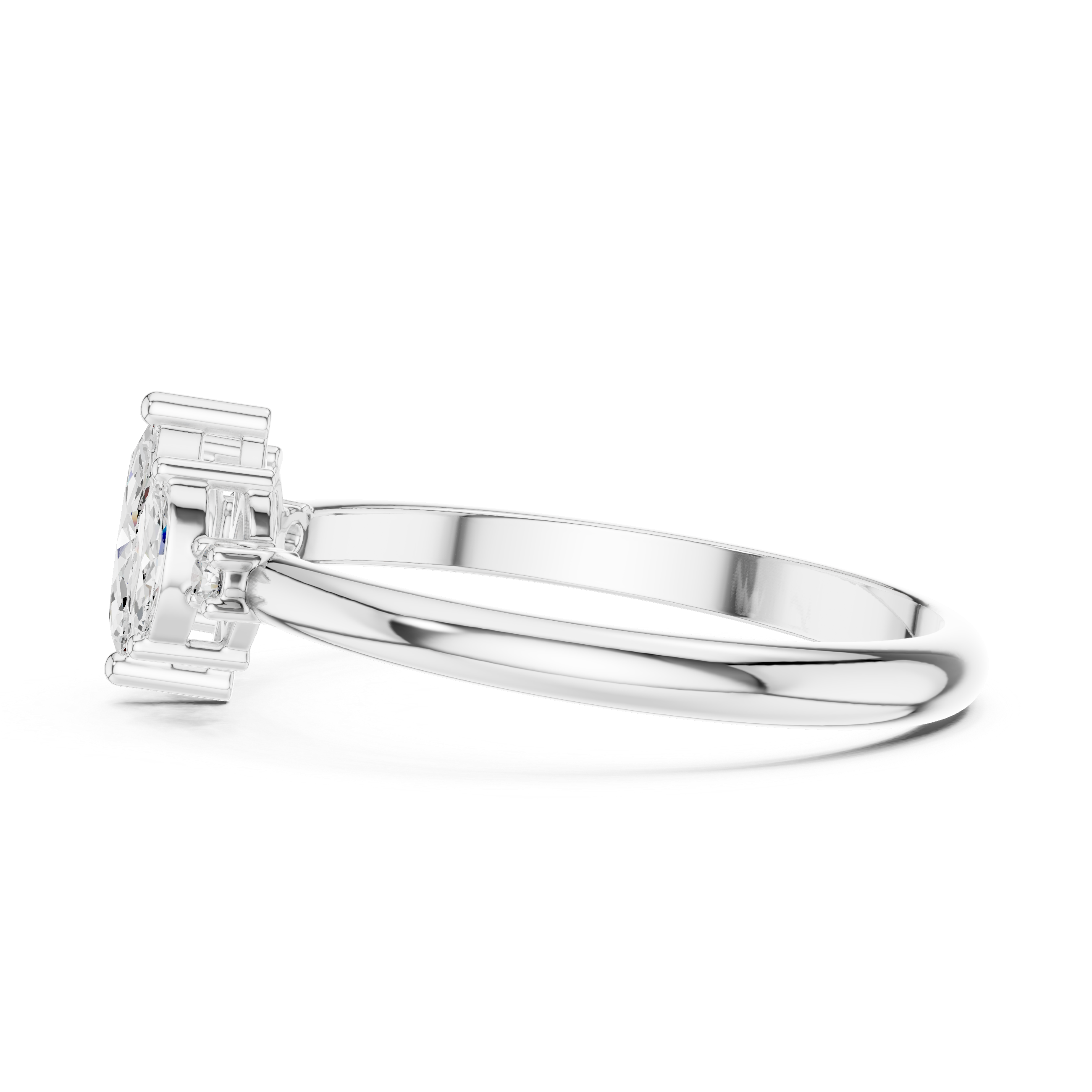 Marquise Diamond Cluster Ring – Vintage Inspired Five Stone Engagement Ring