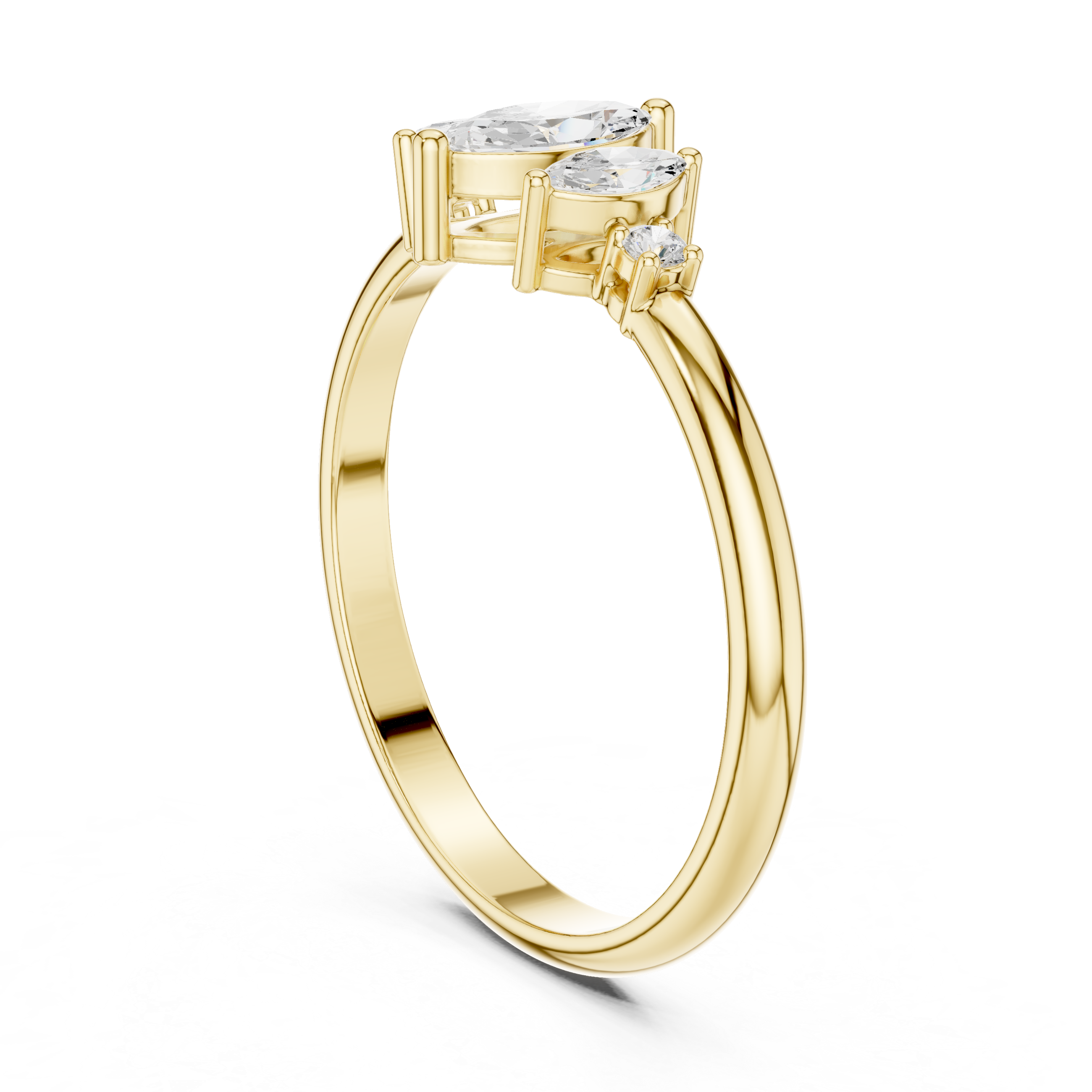Marquise Diamond Cluster Ring – Vintage Inspired Five Stone Engagement Ring