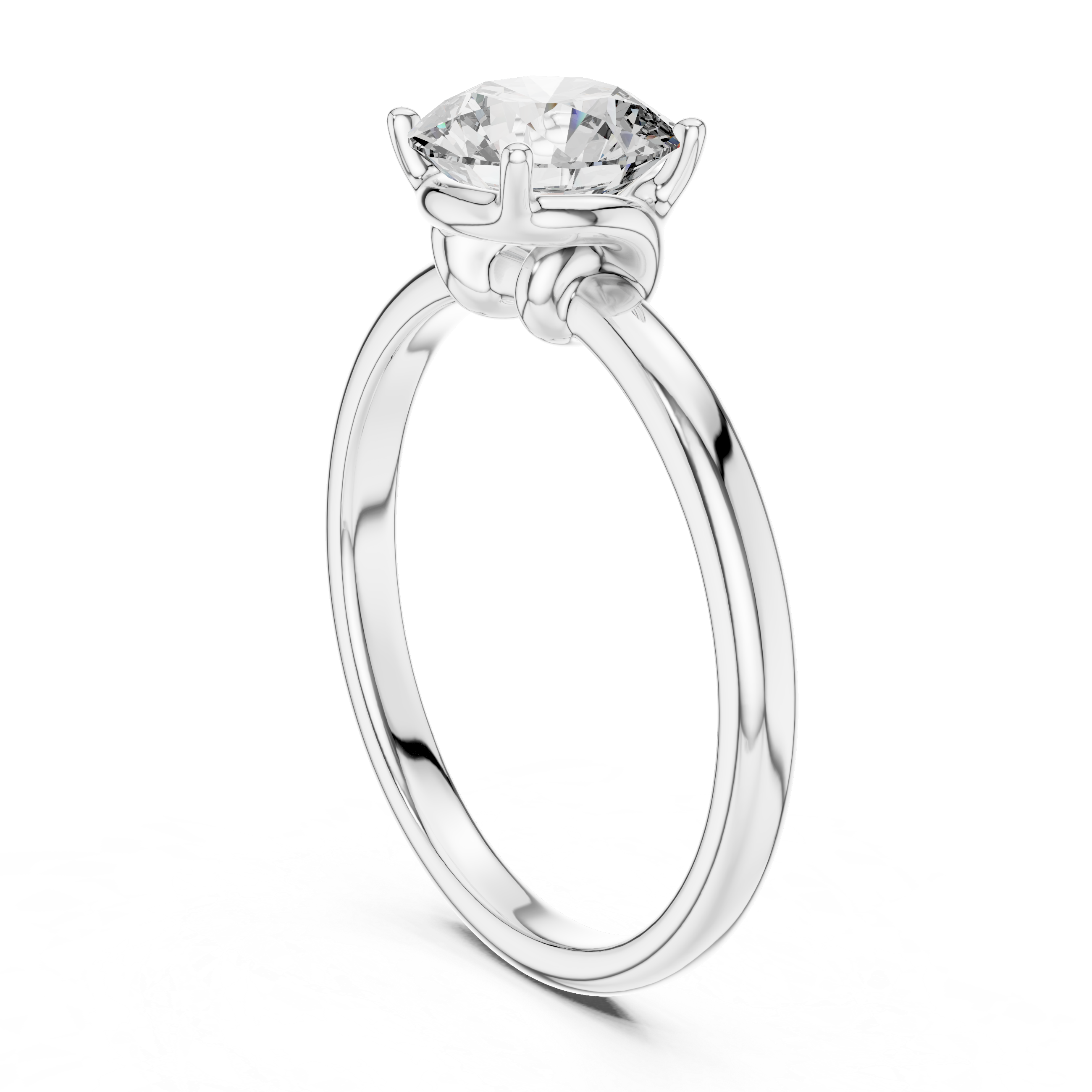 Classic Solitaire Engagement Ring with Round Brilliant Diamond