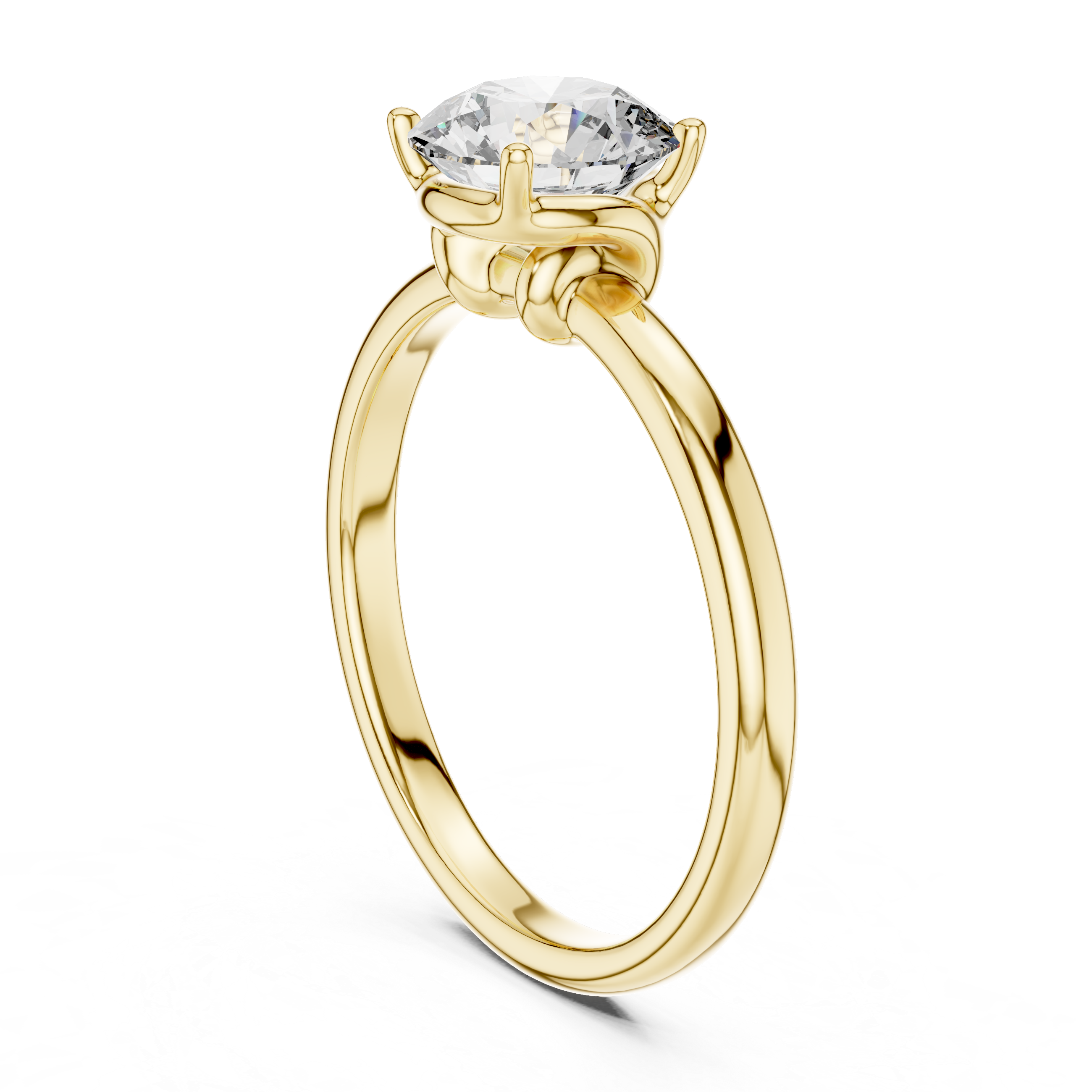 Classic Solitaire Engagement Ring with Round Brilliant Diamond