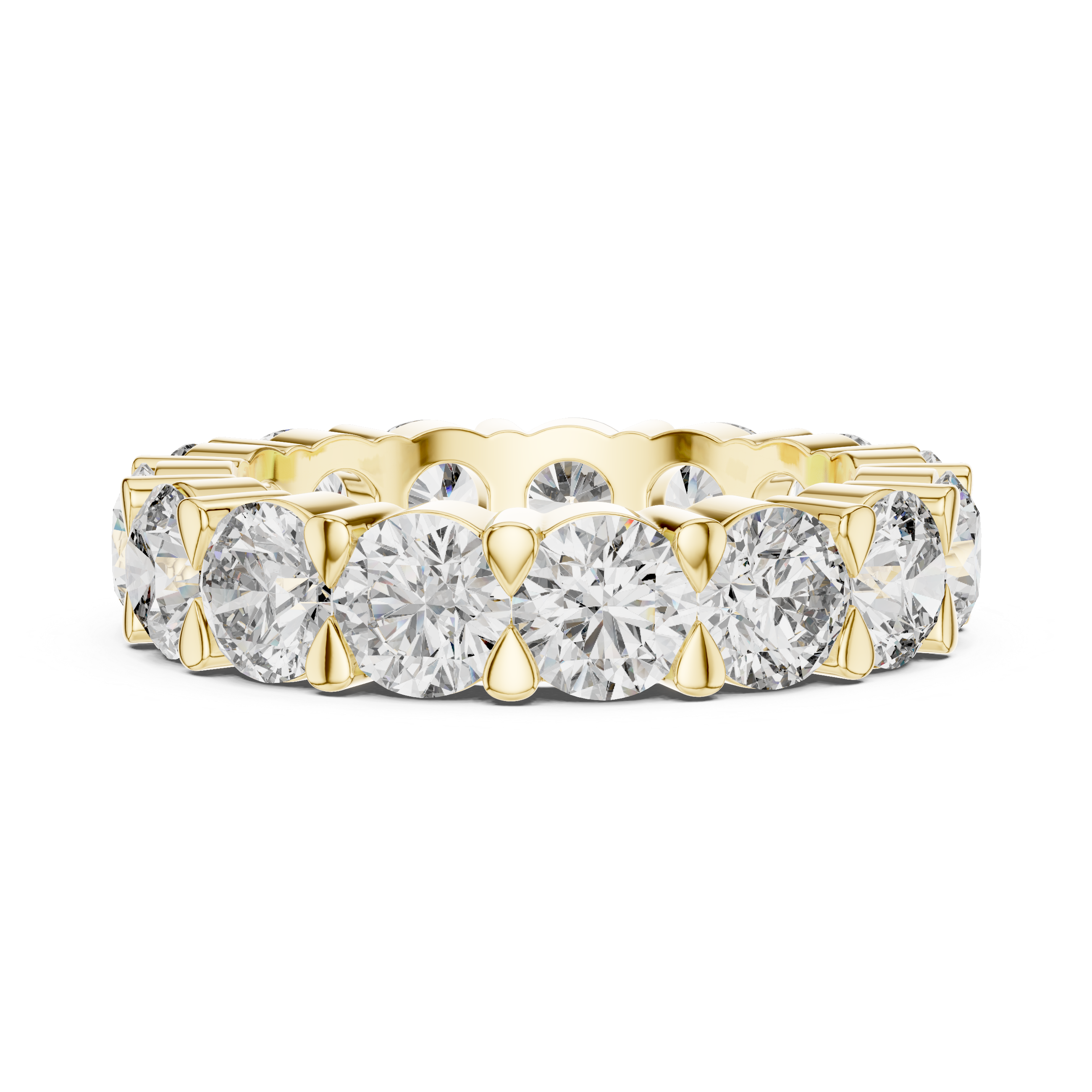 Round Cut Full Eternity Diamond Wedding Band Ring