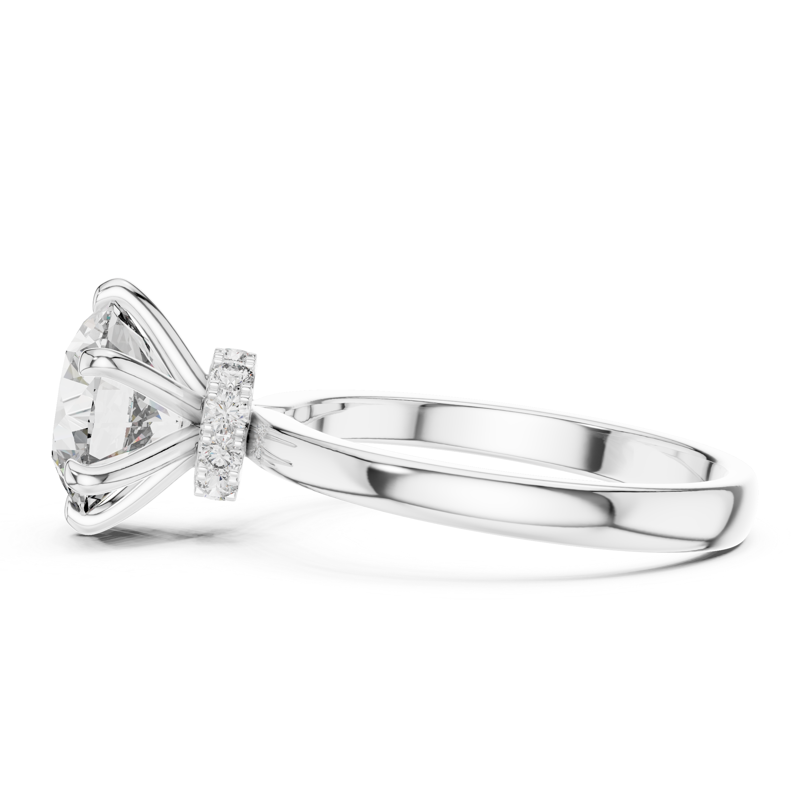 Classic Round Solitaire Engagement Ring with Six-Prong Setting – Timeless Bridal Ring