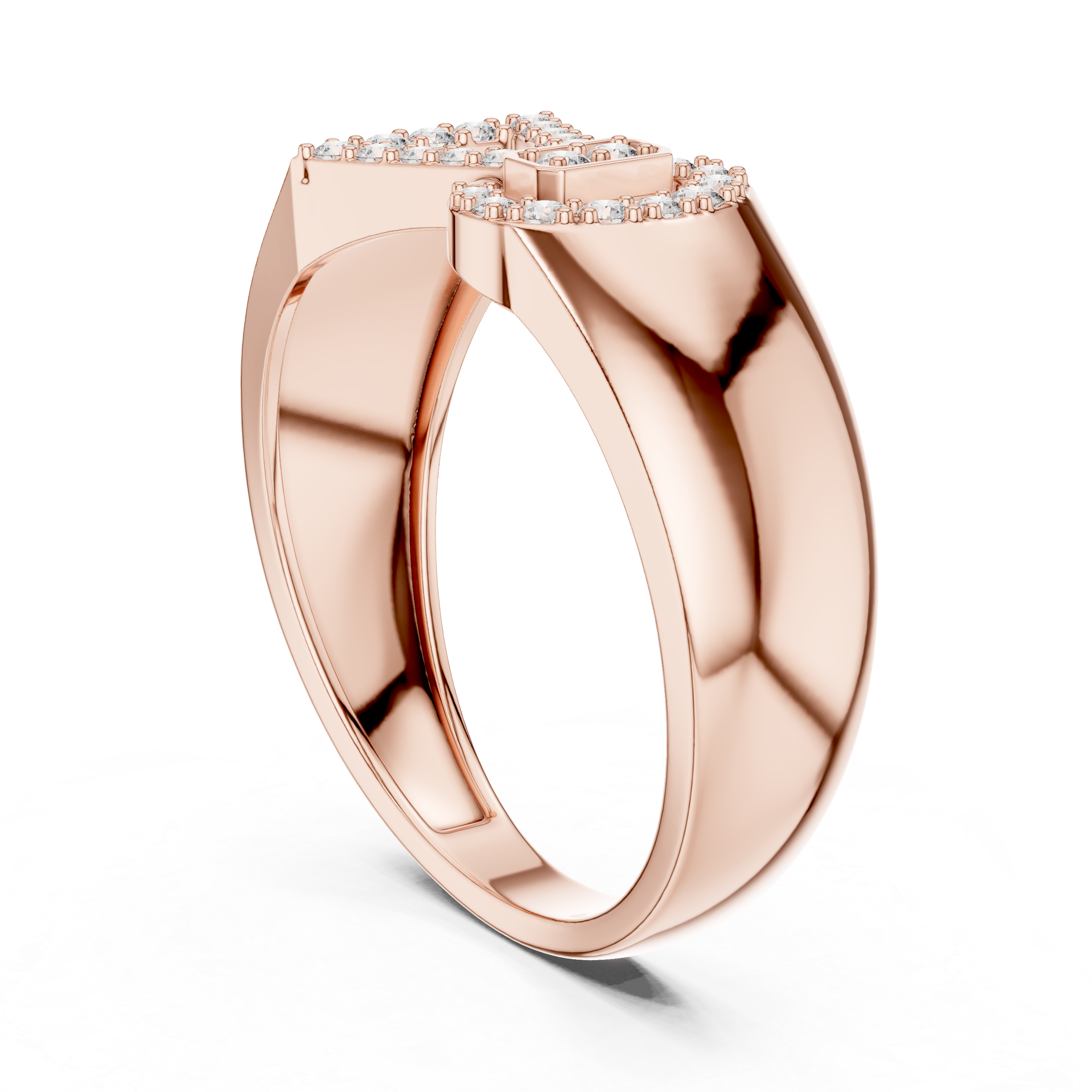 Modern Geometric Diamond Statement Ring