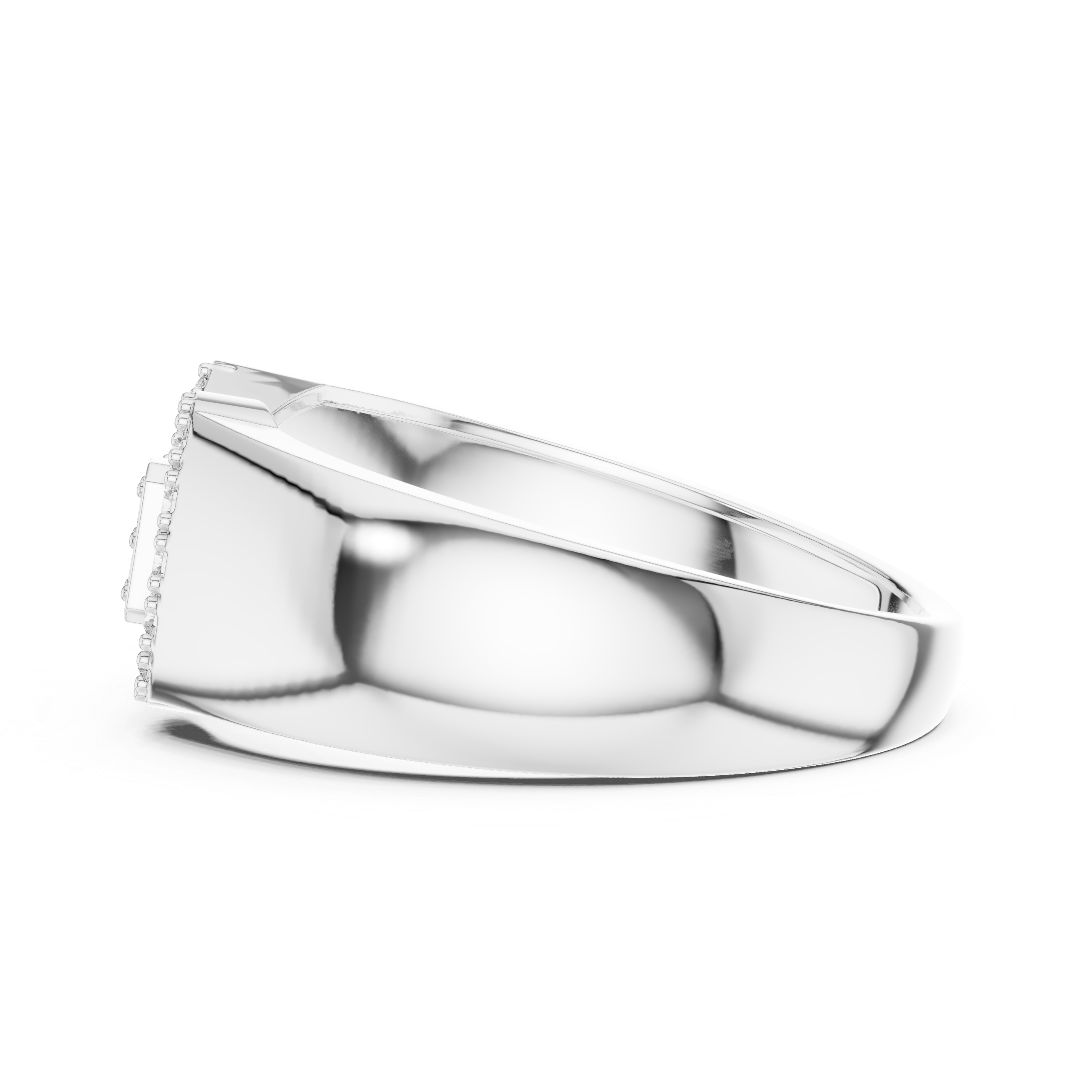 Modern Geometric Diamond Statement Ring