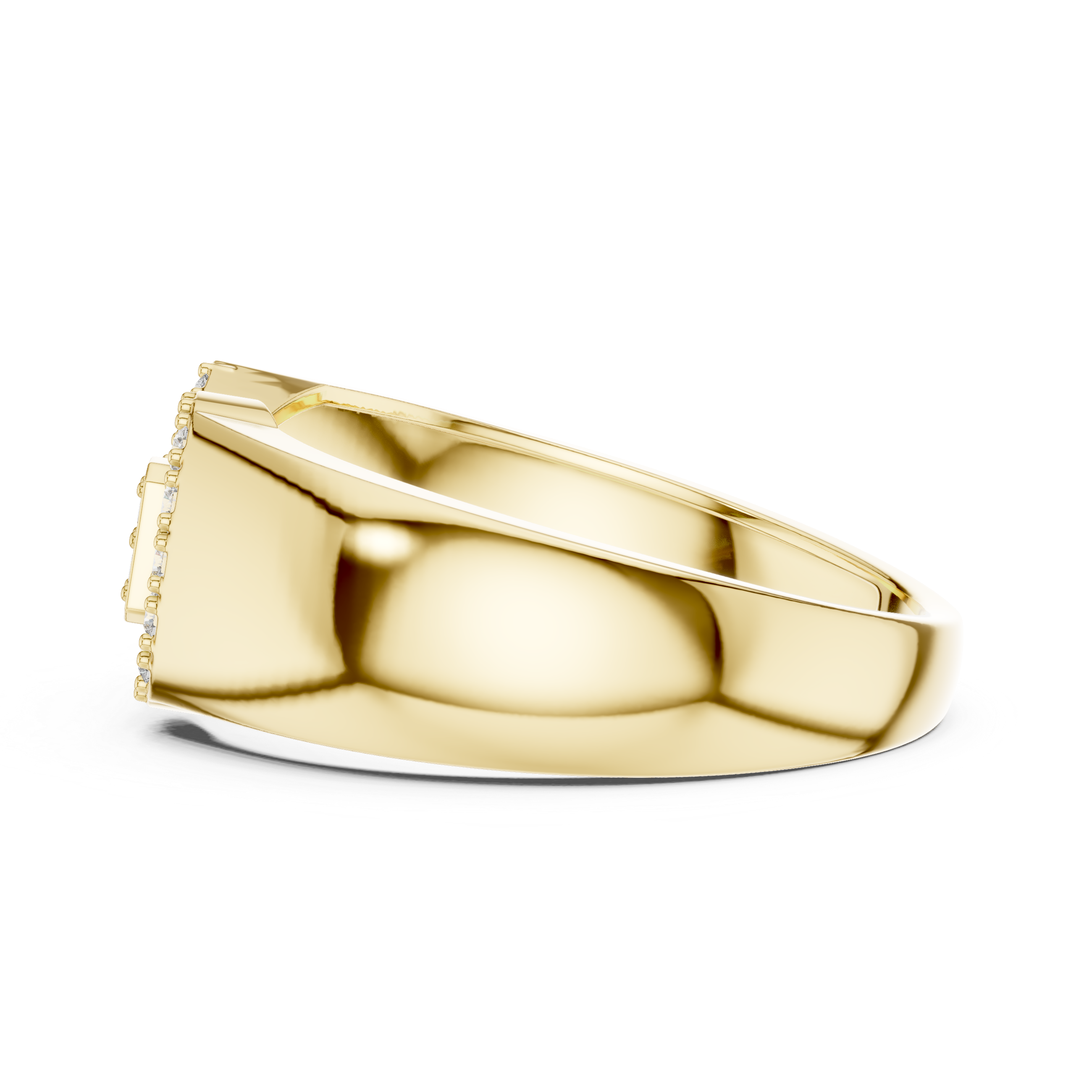 Modern Geometric Diamond Statement Ring
