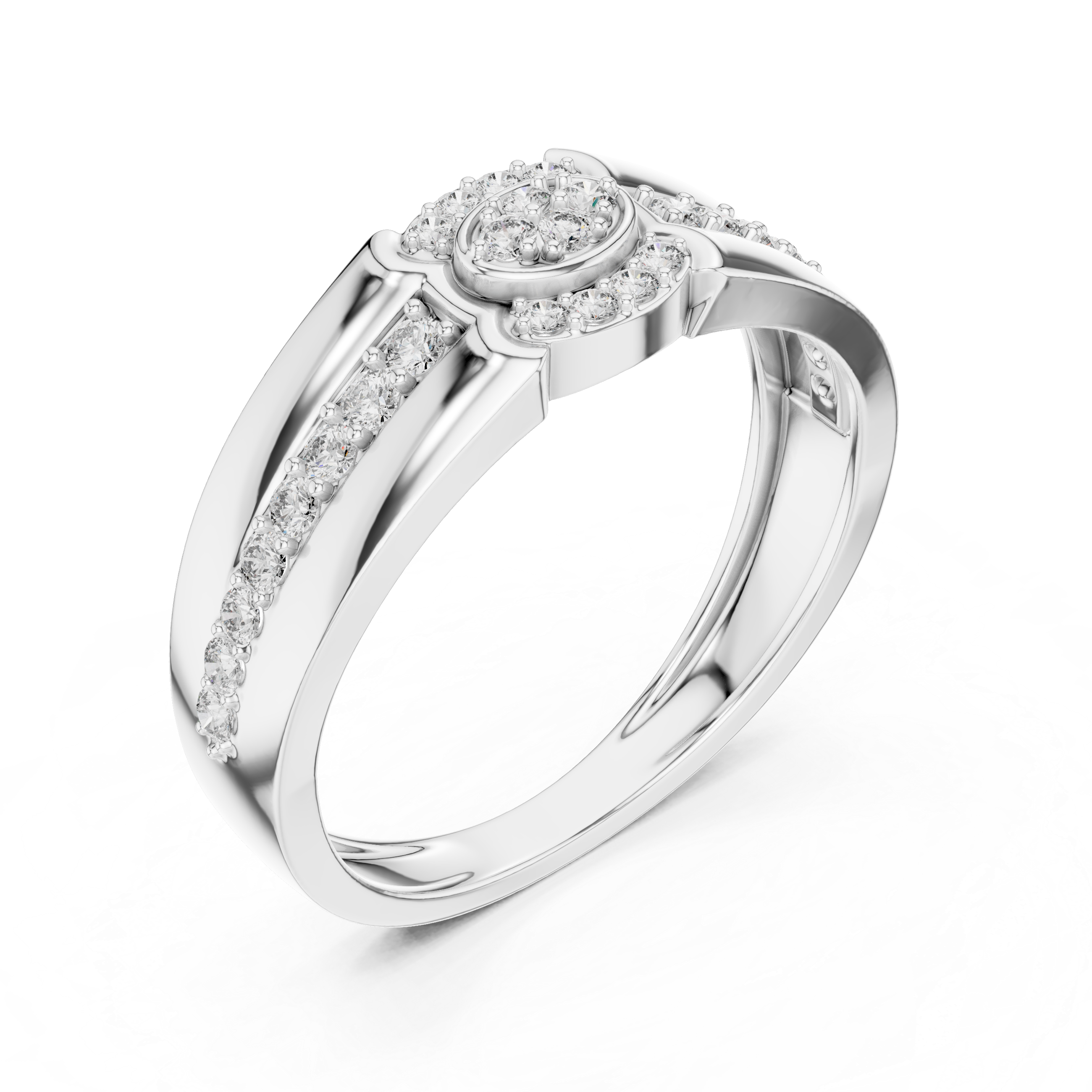 Vintage-Inspired Diamond Cluster Ring