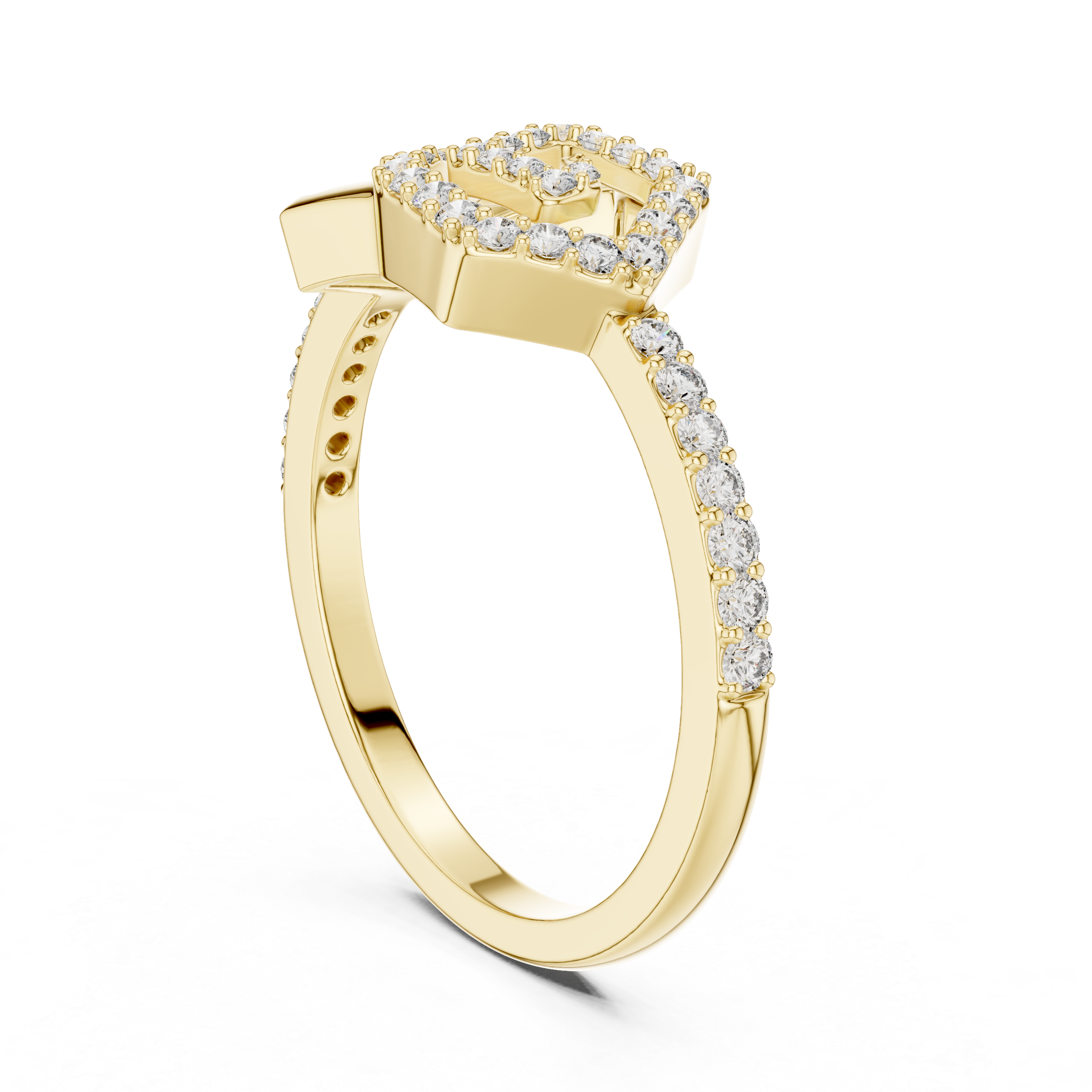 Abstract Geometric Diamond Ring