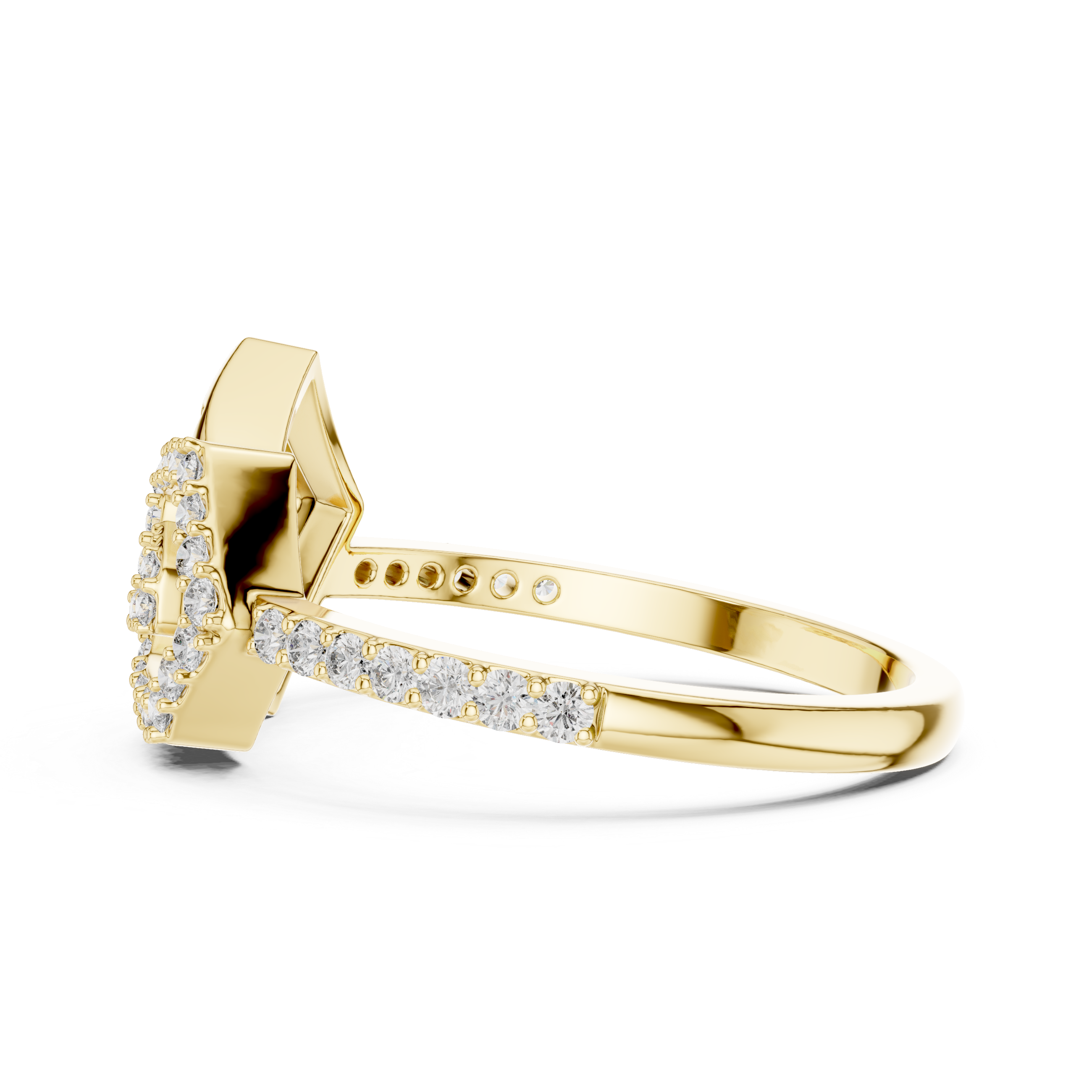 Abstract Geometric Diamond Ring