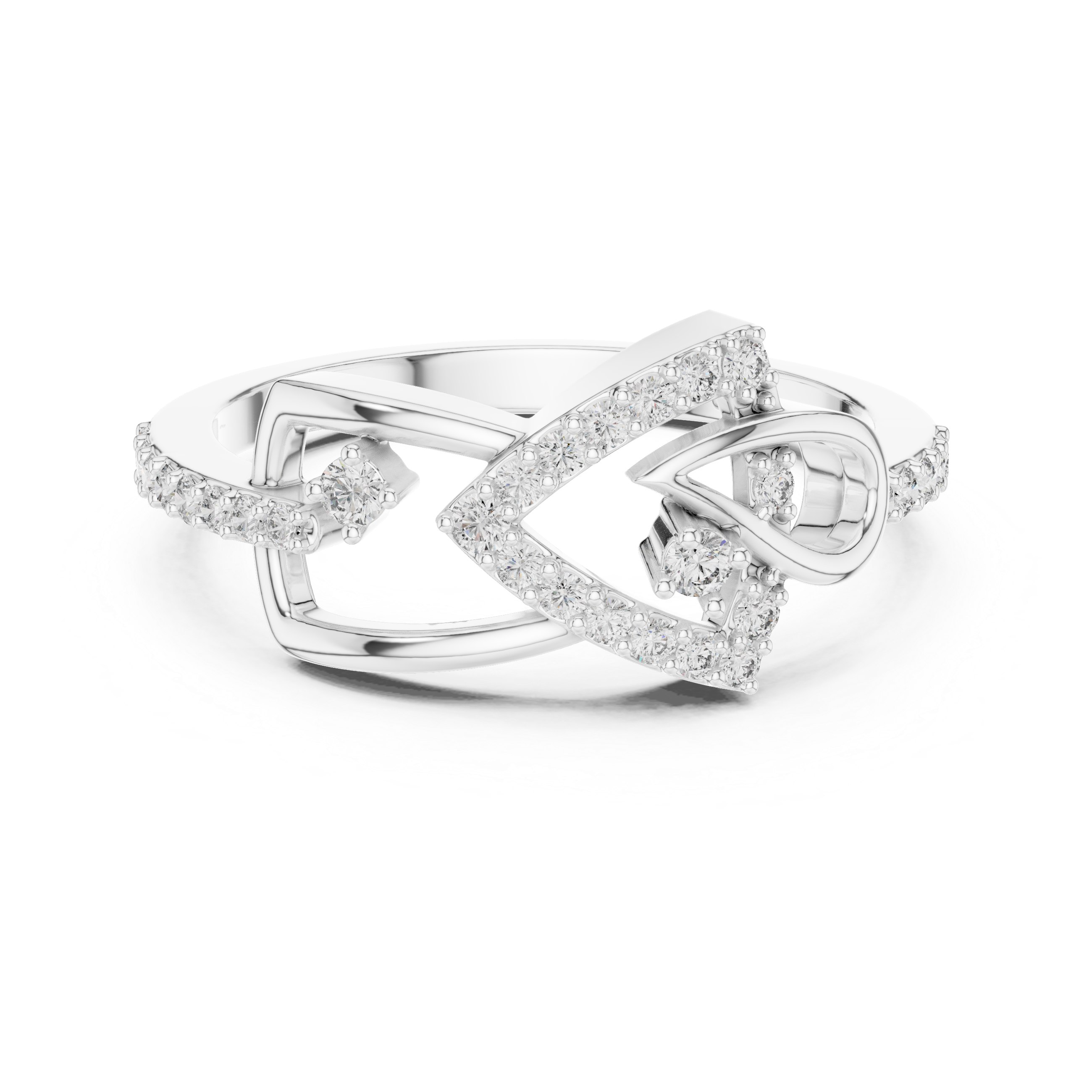 Modern Abstract Diamond Ring
