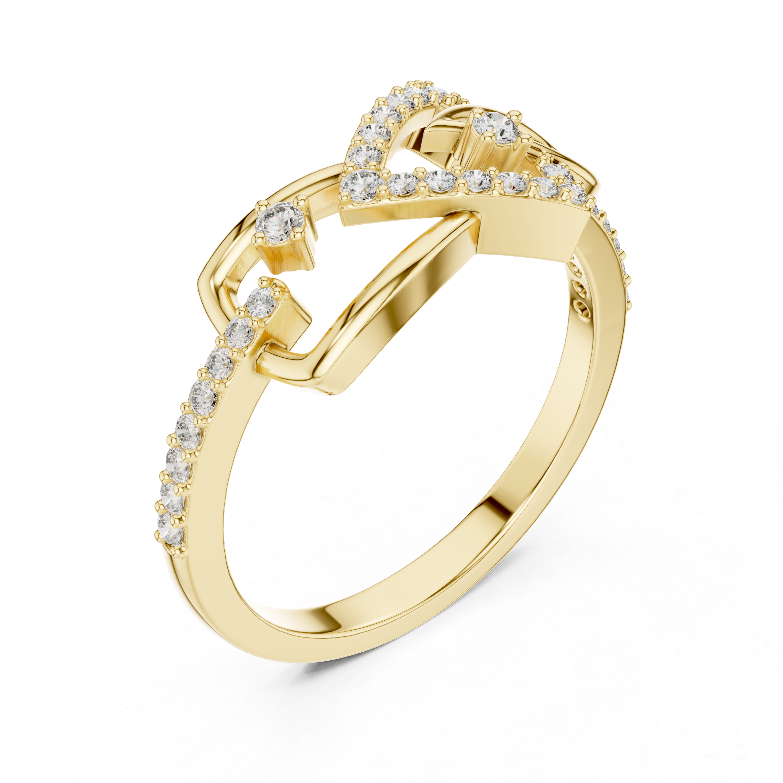 Modern Abstract Diamond Ring