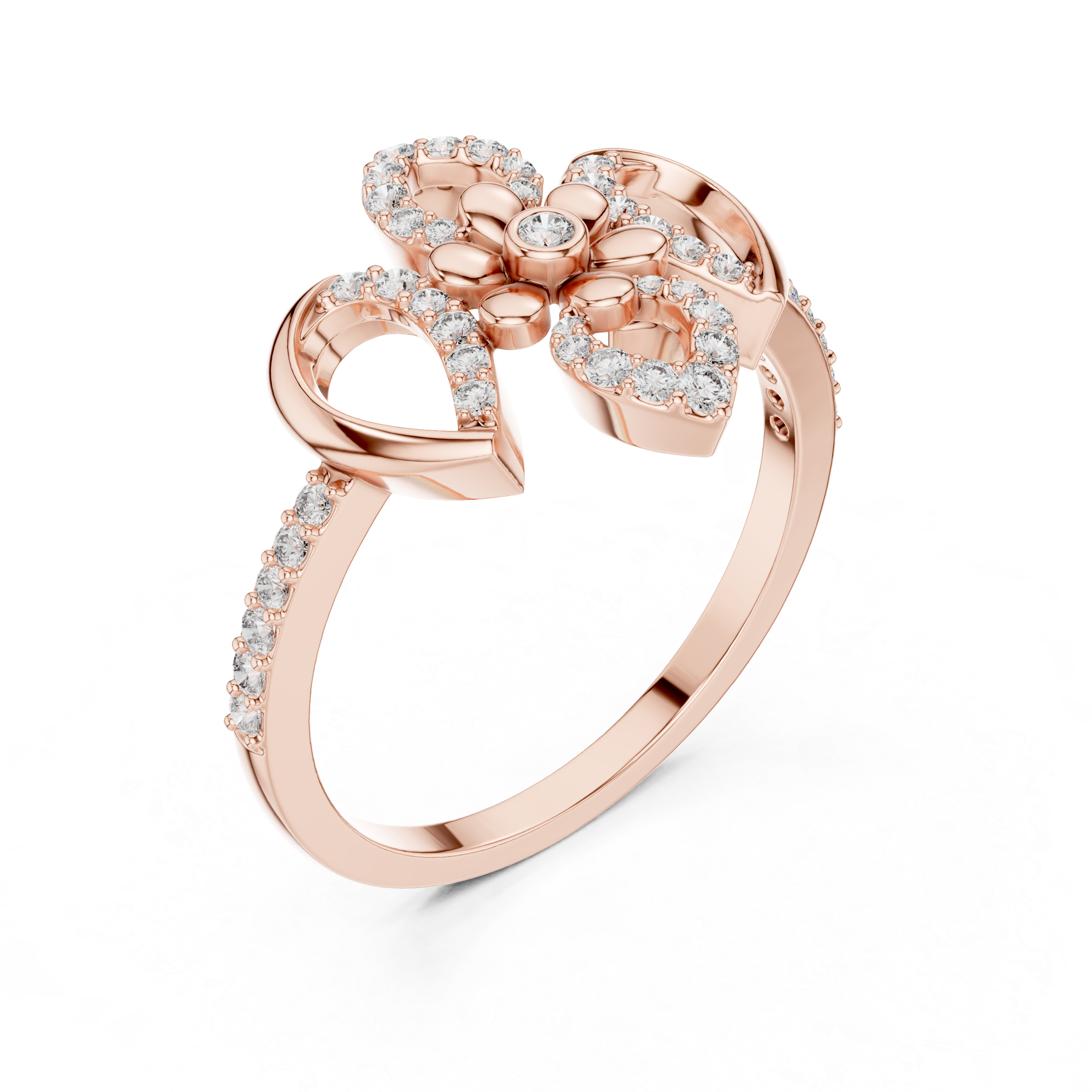 Floral Fleur Diamond Ring