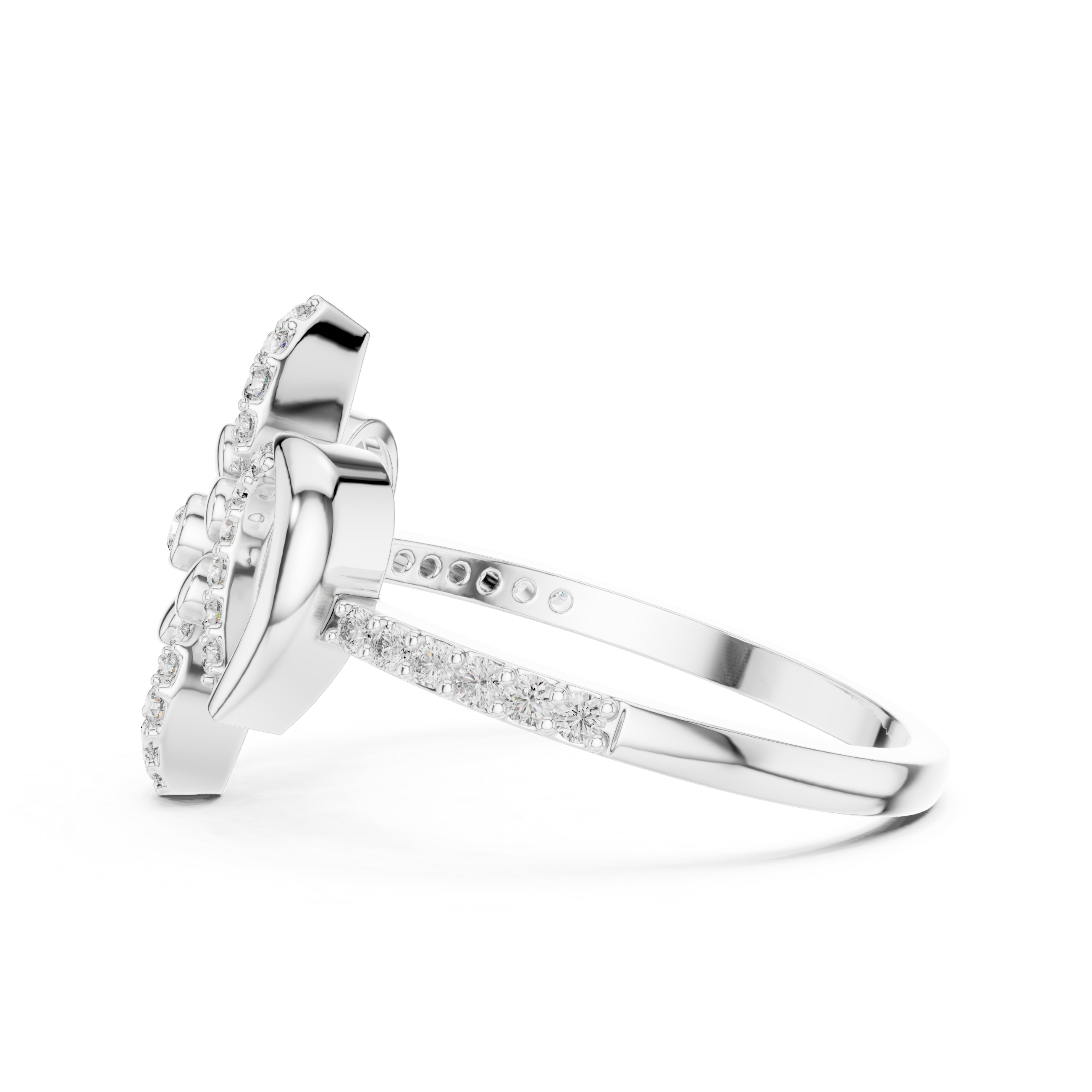Floral Fleur Diamond Ring