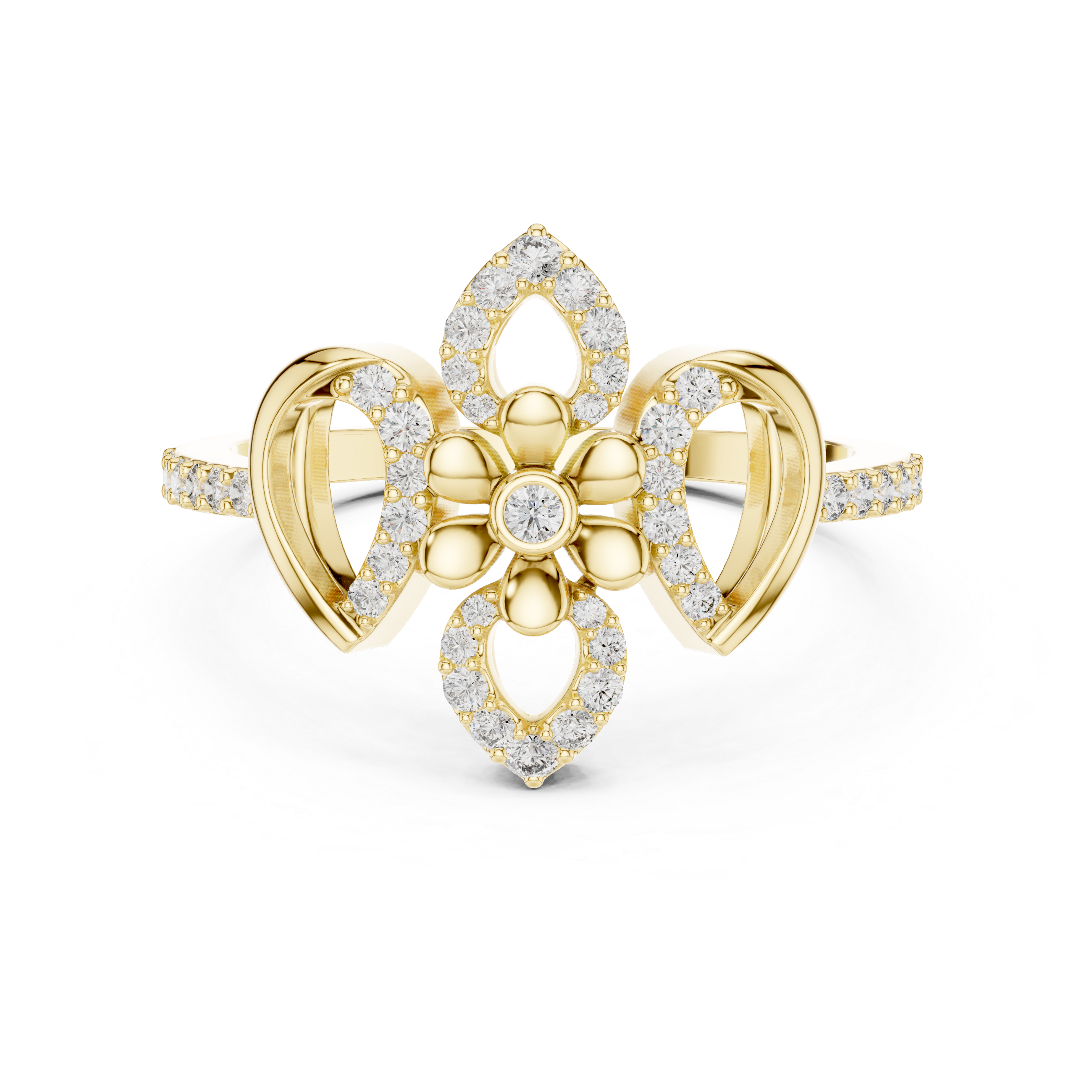 Floral Fleur Diamond Ring