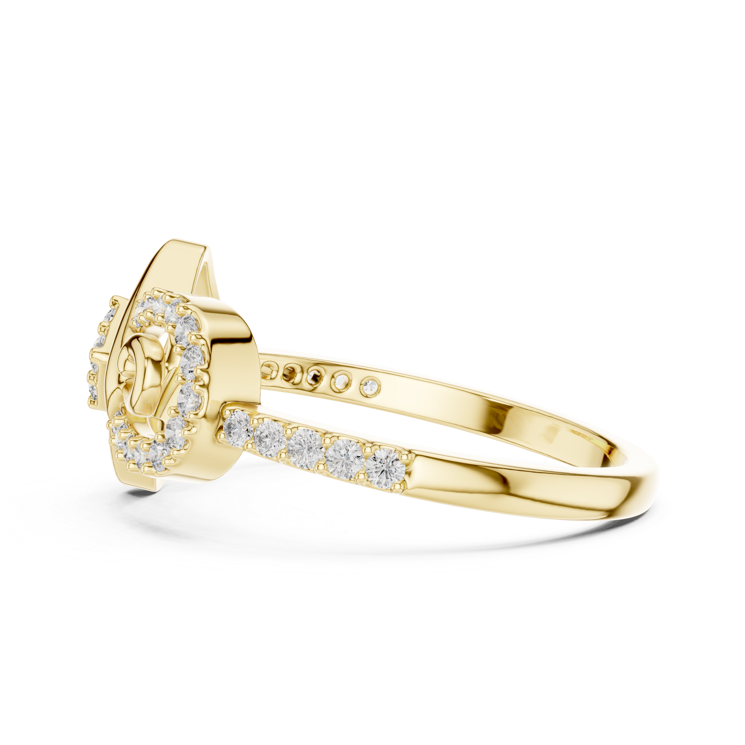 Abstract Diamond Swirl Ring