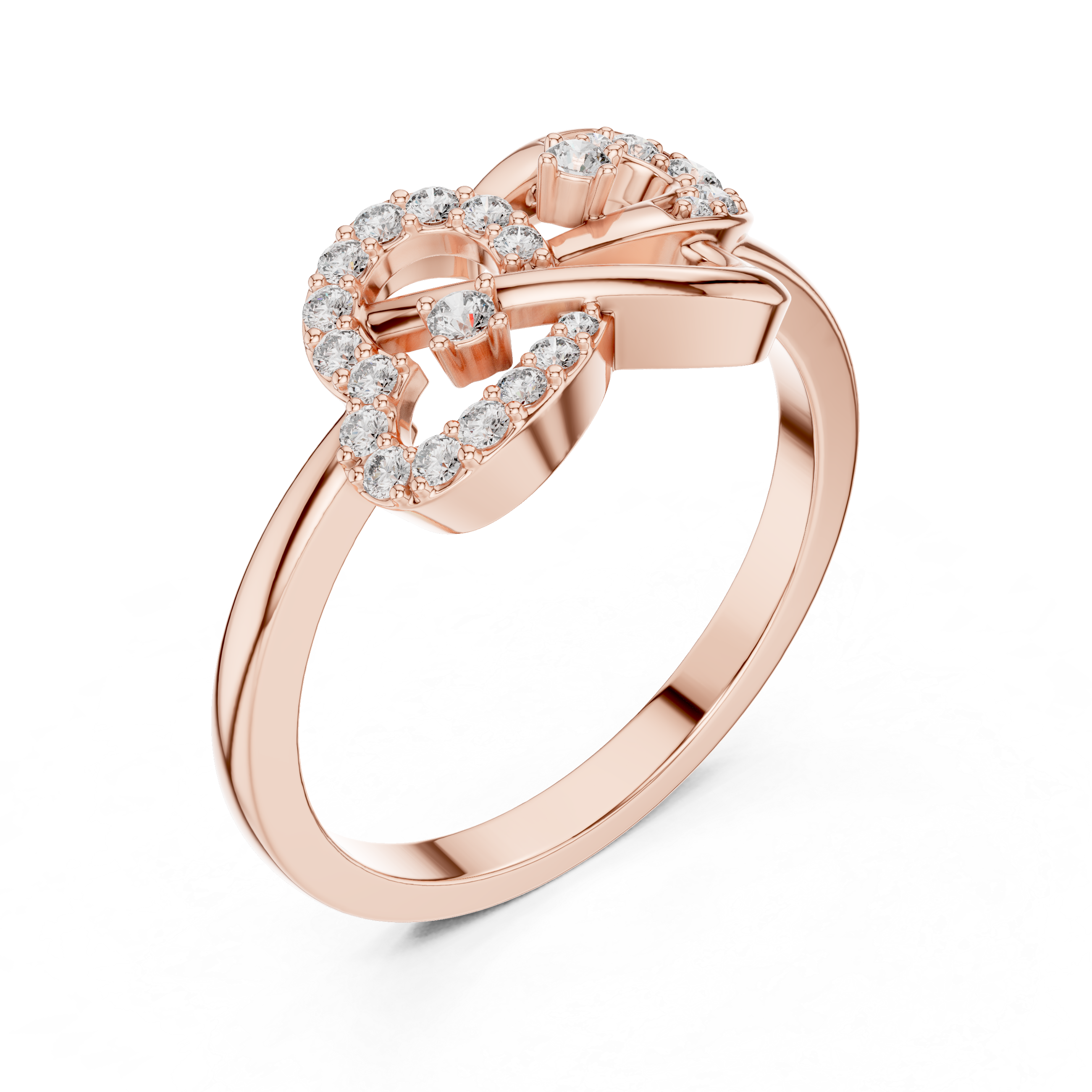 Infinity Inspired Diamond Ring – Modern Open Loop Gold Ring
