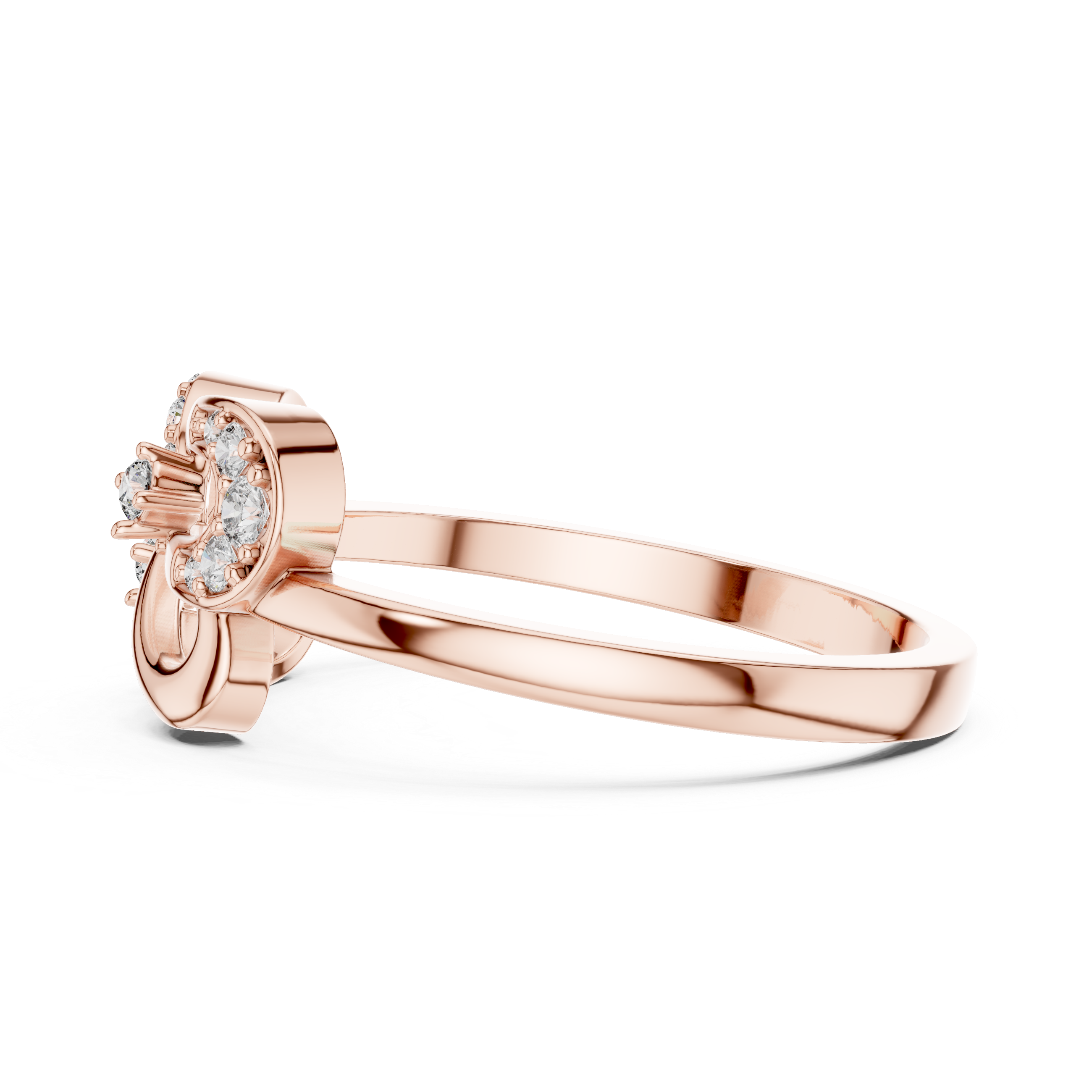 Infinity Inspired Diamond Ring – Modern Open Loop Gold Ring