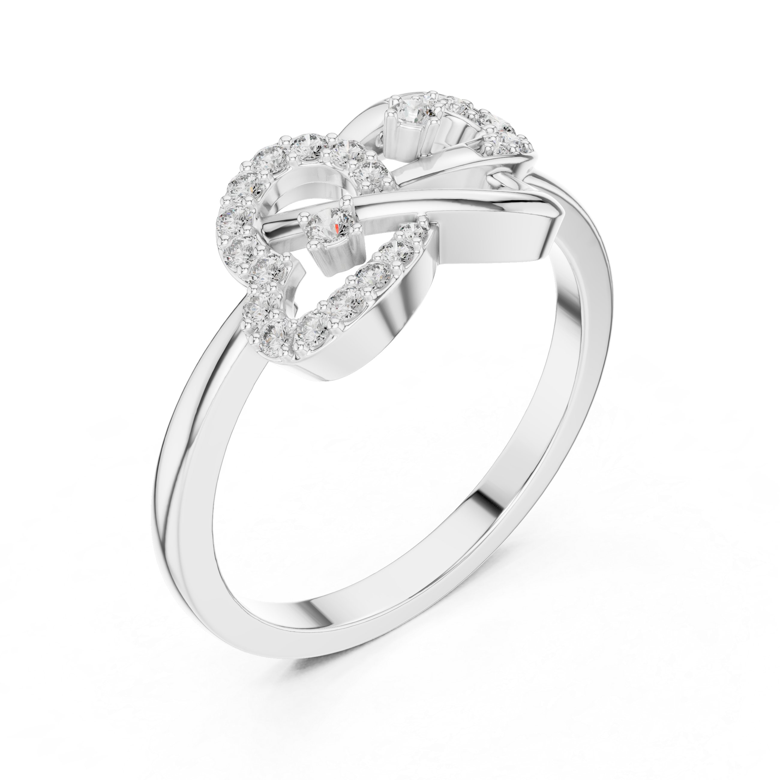 Infinity Inspired Diamond Ring – Modern Open Loop Gold Ring