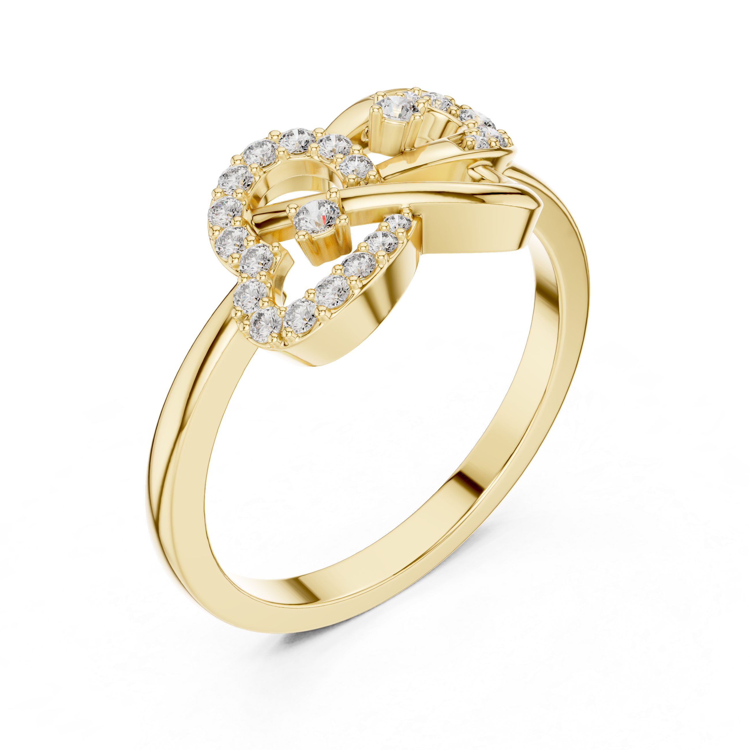 Infinity Inspired Diamond Ring – Modern Open Loop Gold Ring
