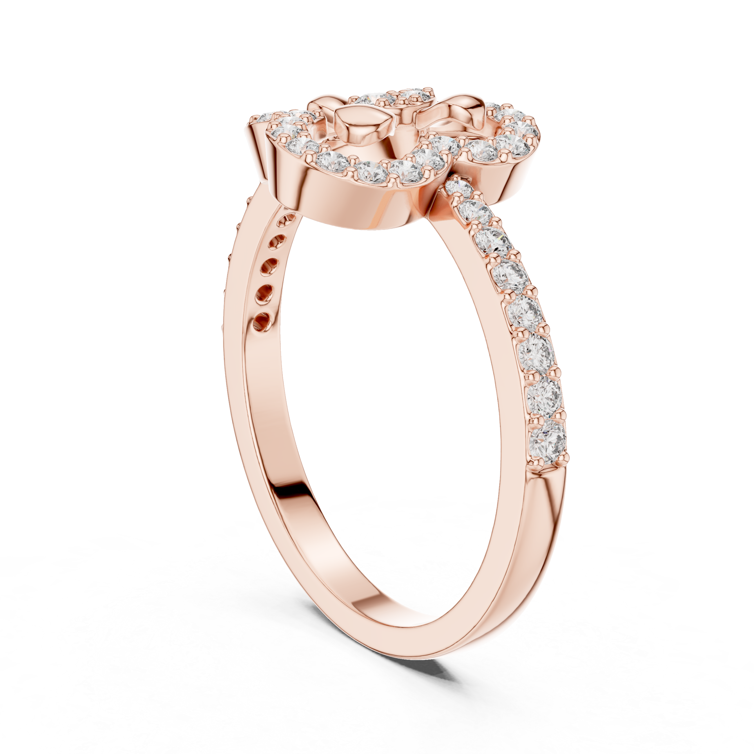 Clover Diamond Ring – Modern Lucky Charm Inspired Openwork Ring