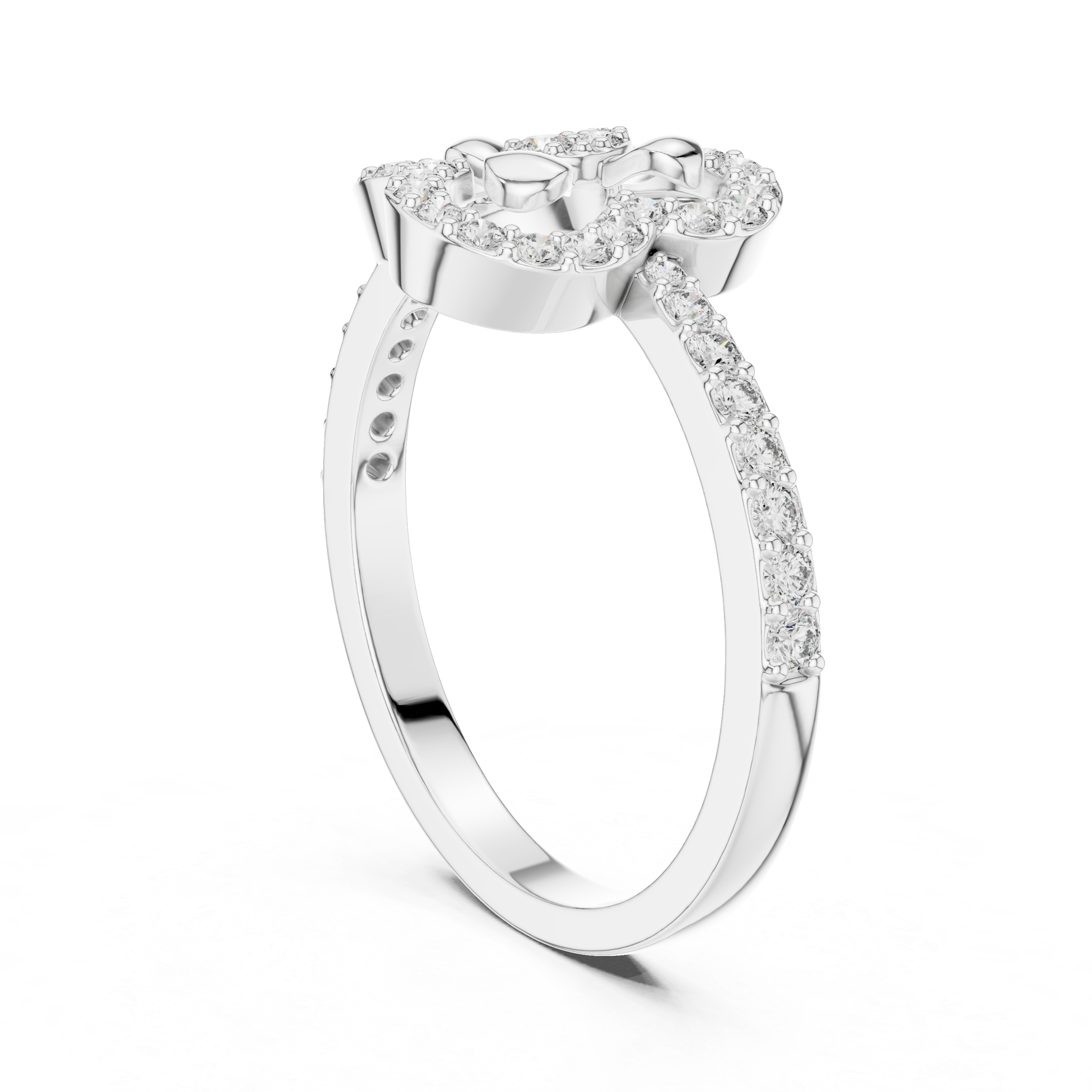 Clover Diamond Ring – Modern Lucky Charm Inspired Openwork Ring