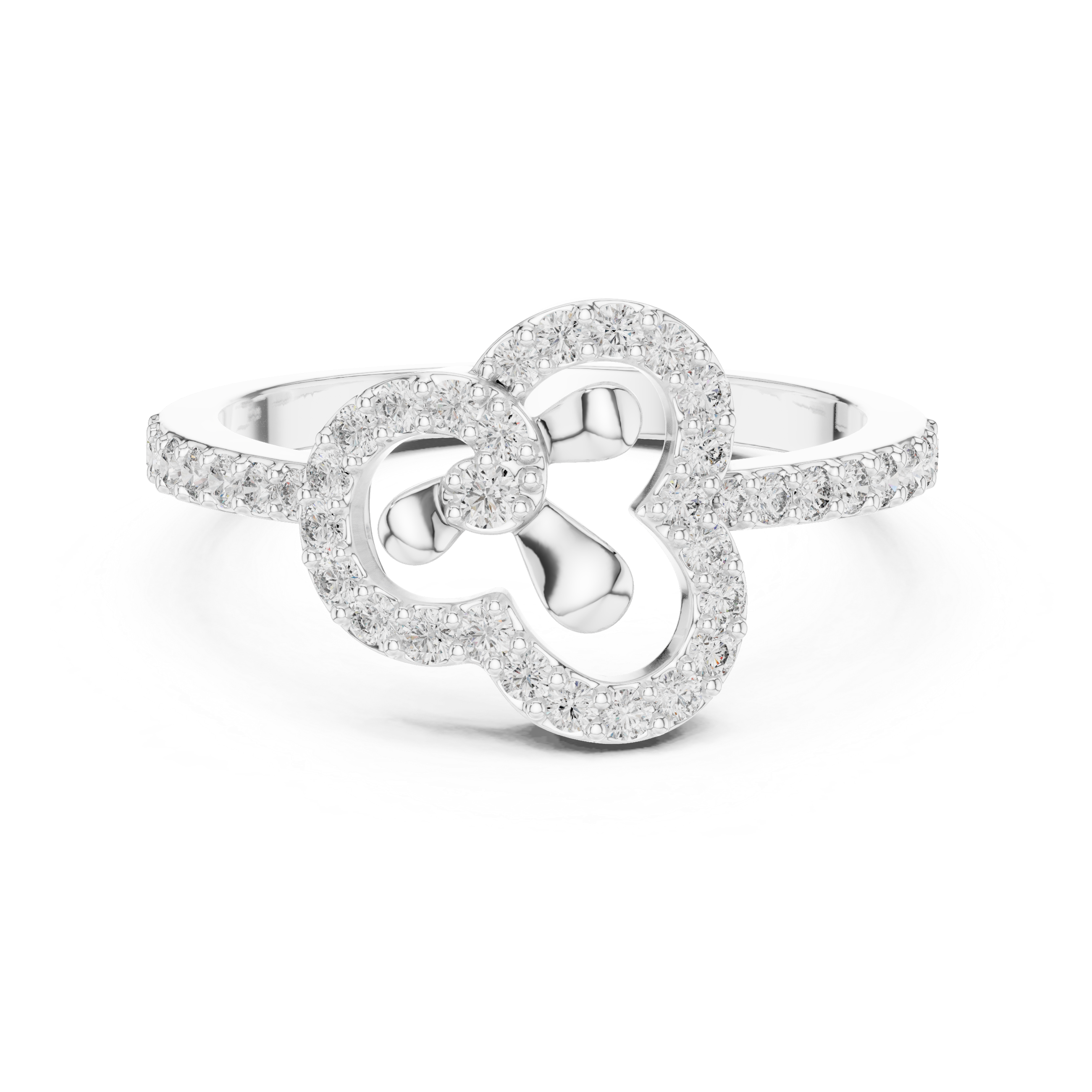 Clover Diamond Ring – Modern Lucky Charm Inspired Openwork Ring
