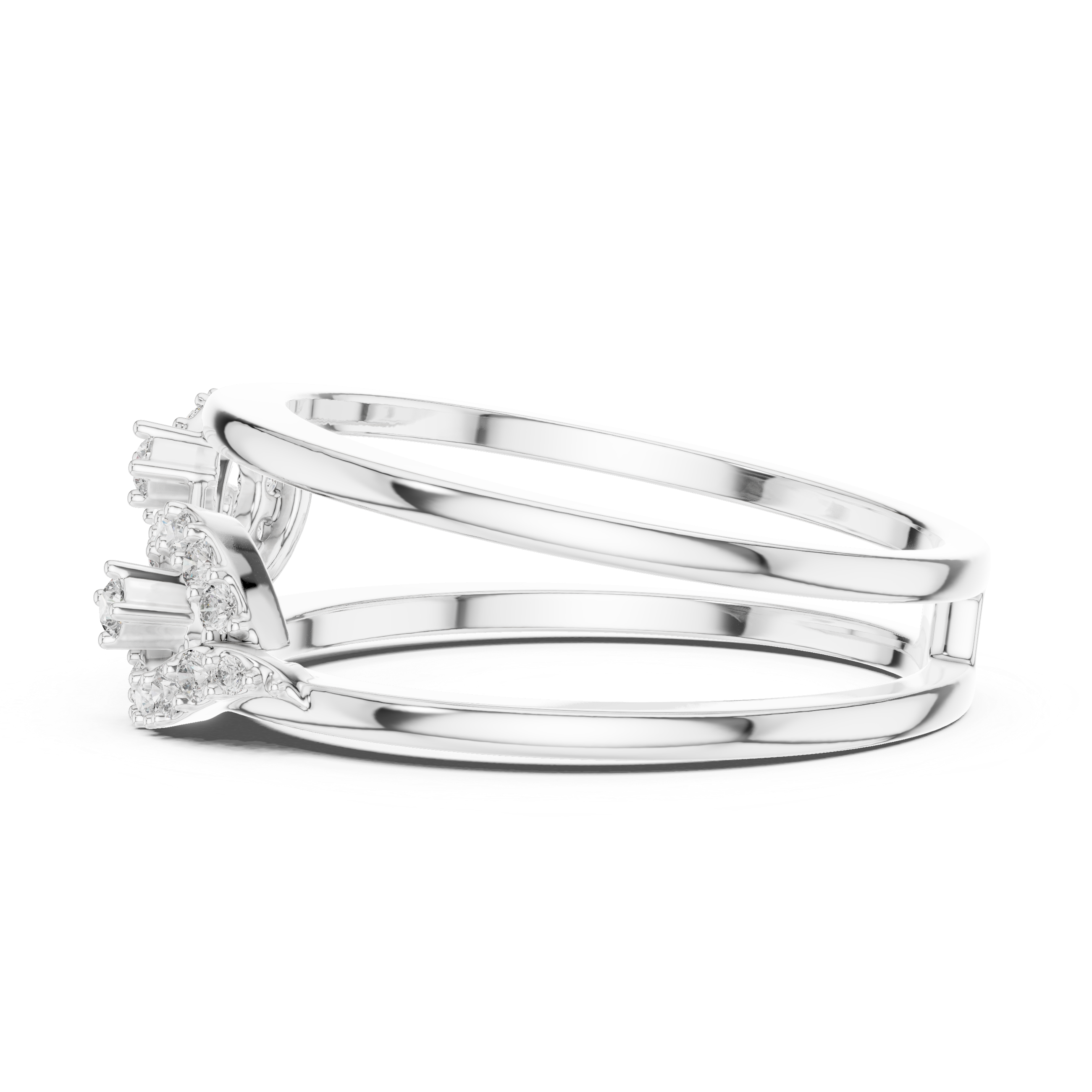 Infinity Diamond Ring – Modern Double Band Openwork Infinity Statement Ring