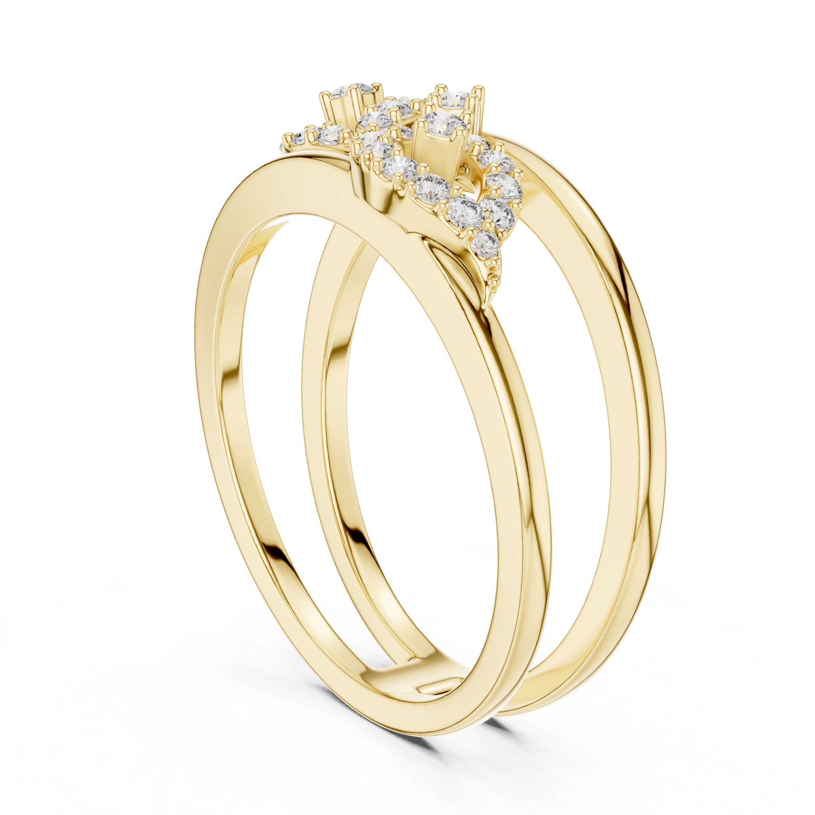 Infinity Diamond Ring – Modern Double Band Openwork Infinity Statement Ring