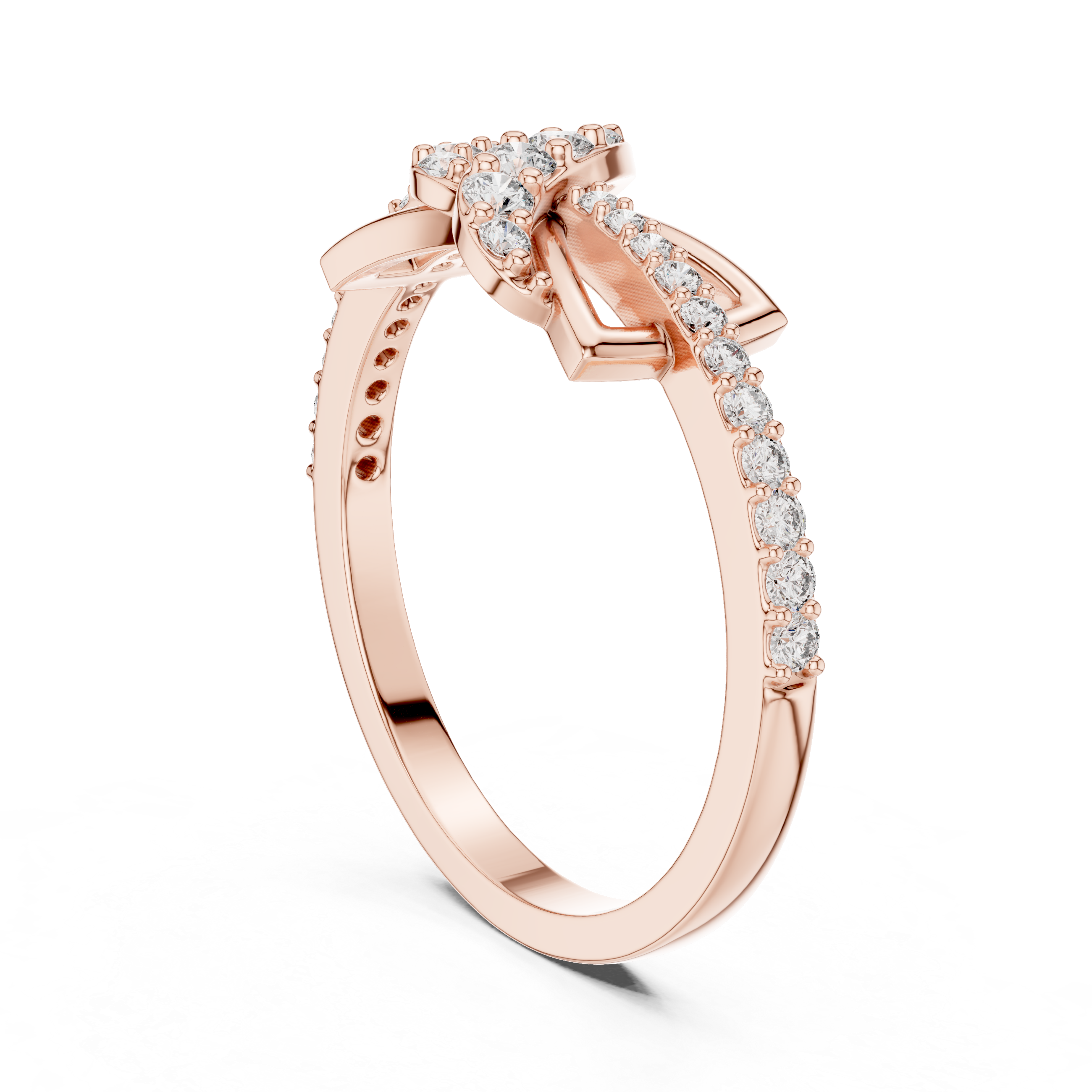 Infinity Twist Diamond Ring – Modern Pavé Knot Statement Ring