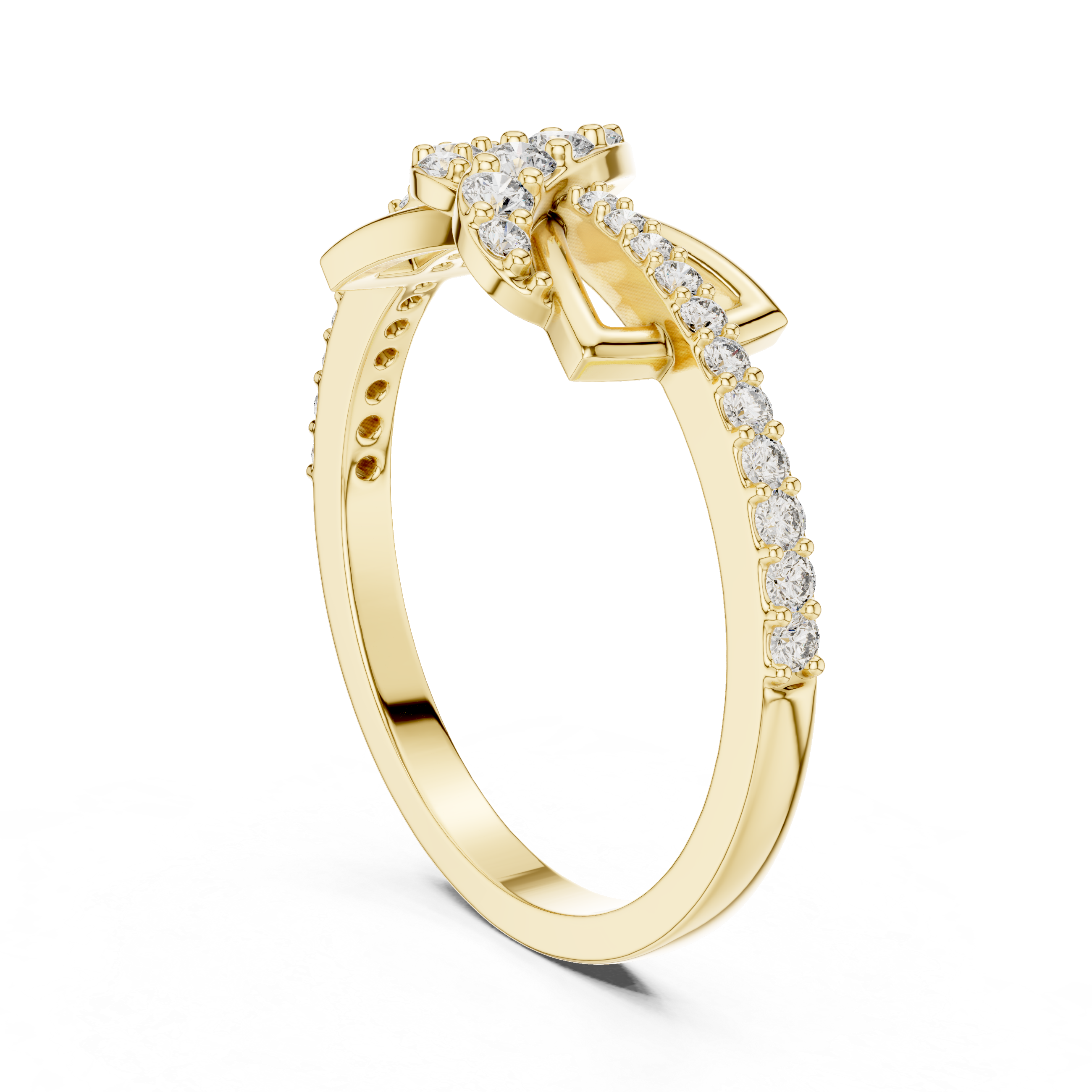 Infinity Twist Diamond Ring – Modern Pavé Knot Statement Ring