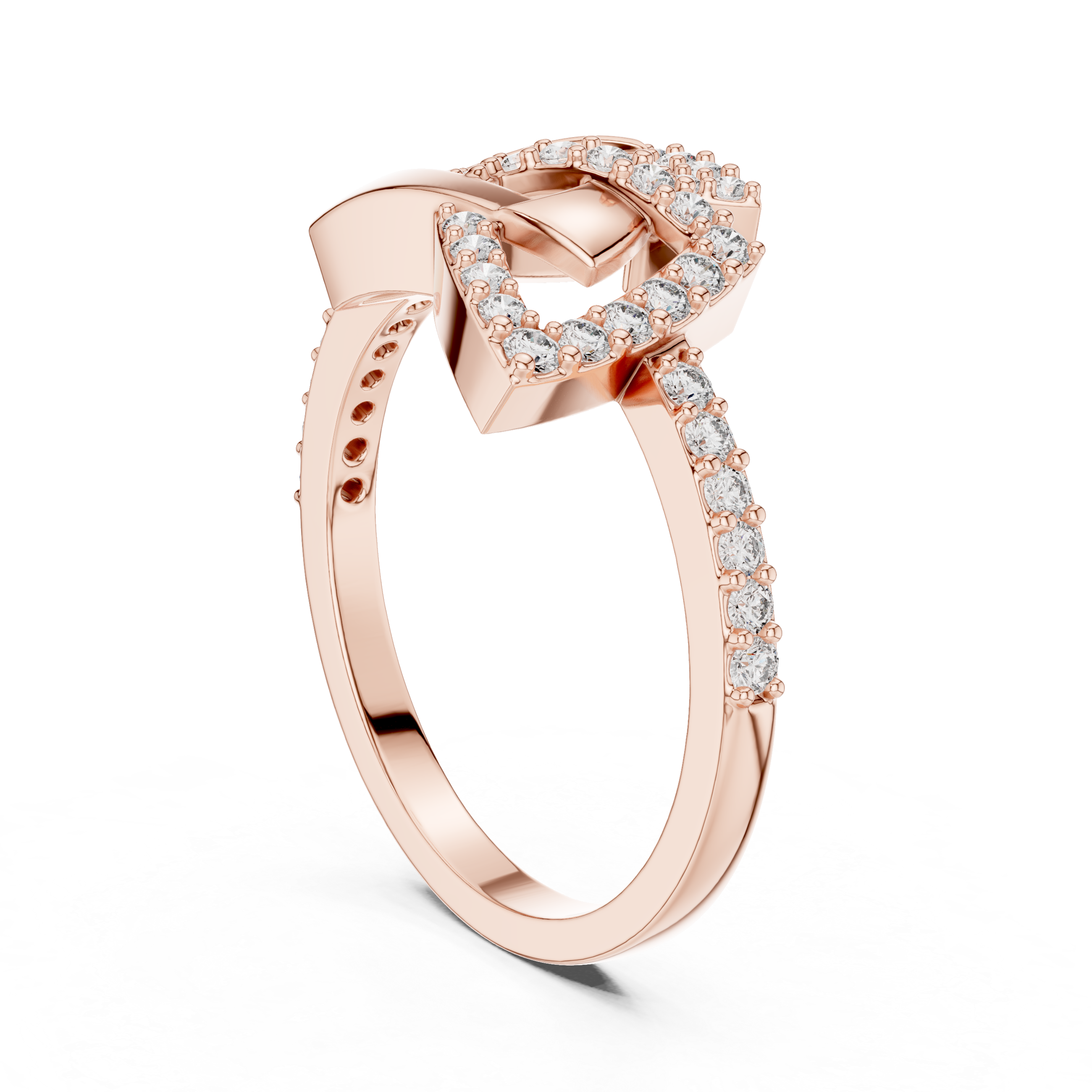 Geometric Diamond Wrap Ring – Modern Interlocking Triangle Statement Ring