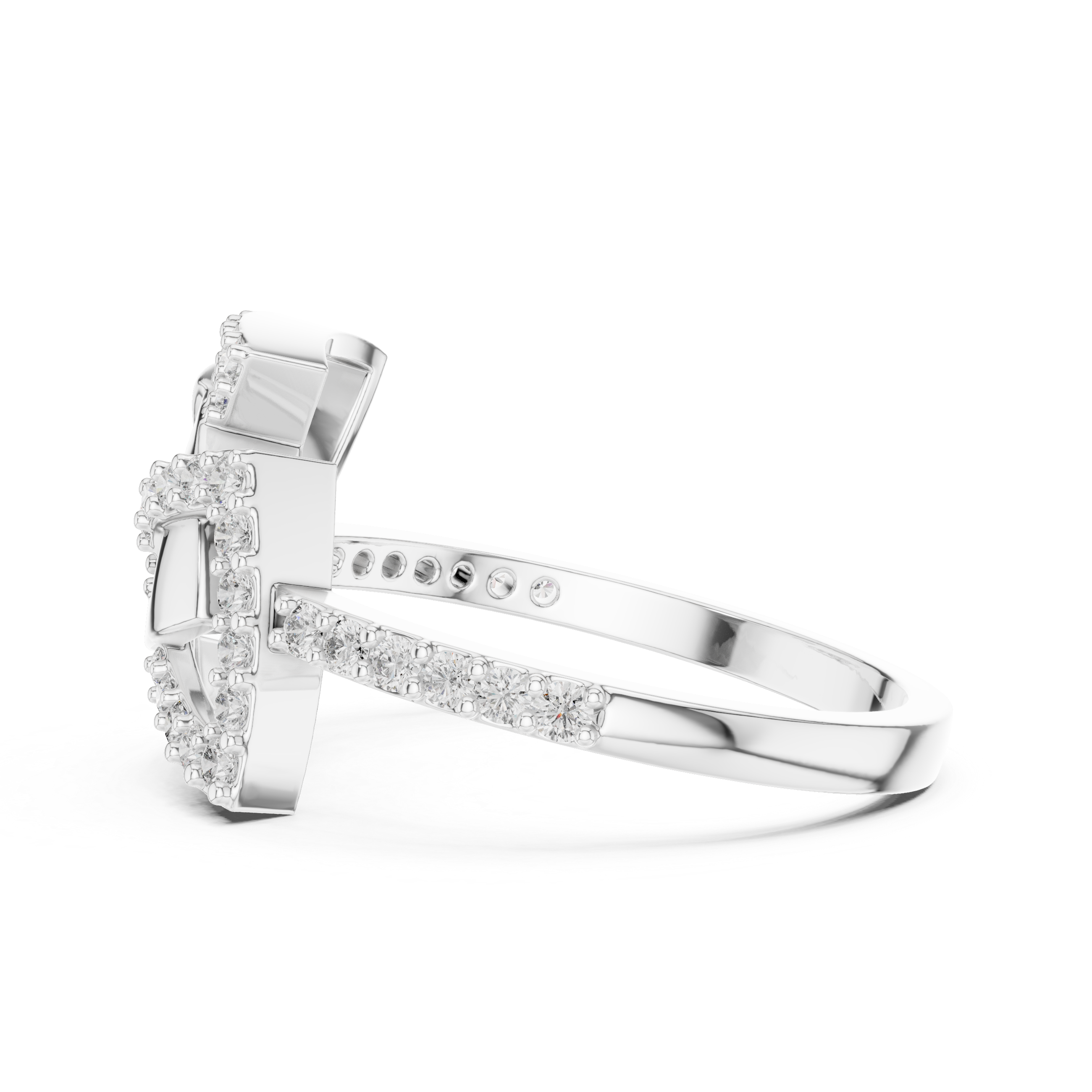 Geometric Diamond Wrap Ring – Modern Interlocking Triangle Statement Ring