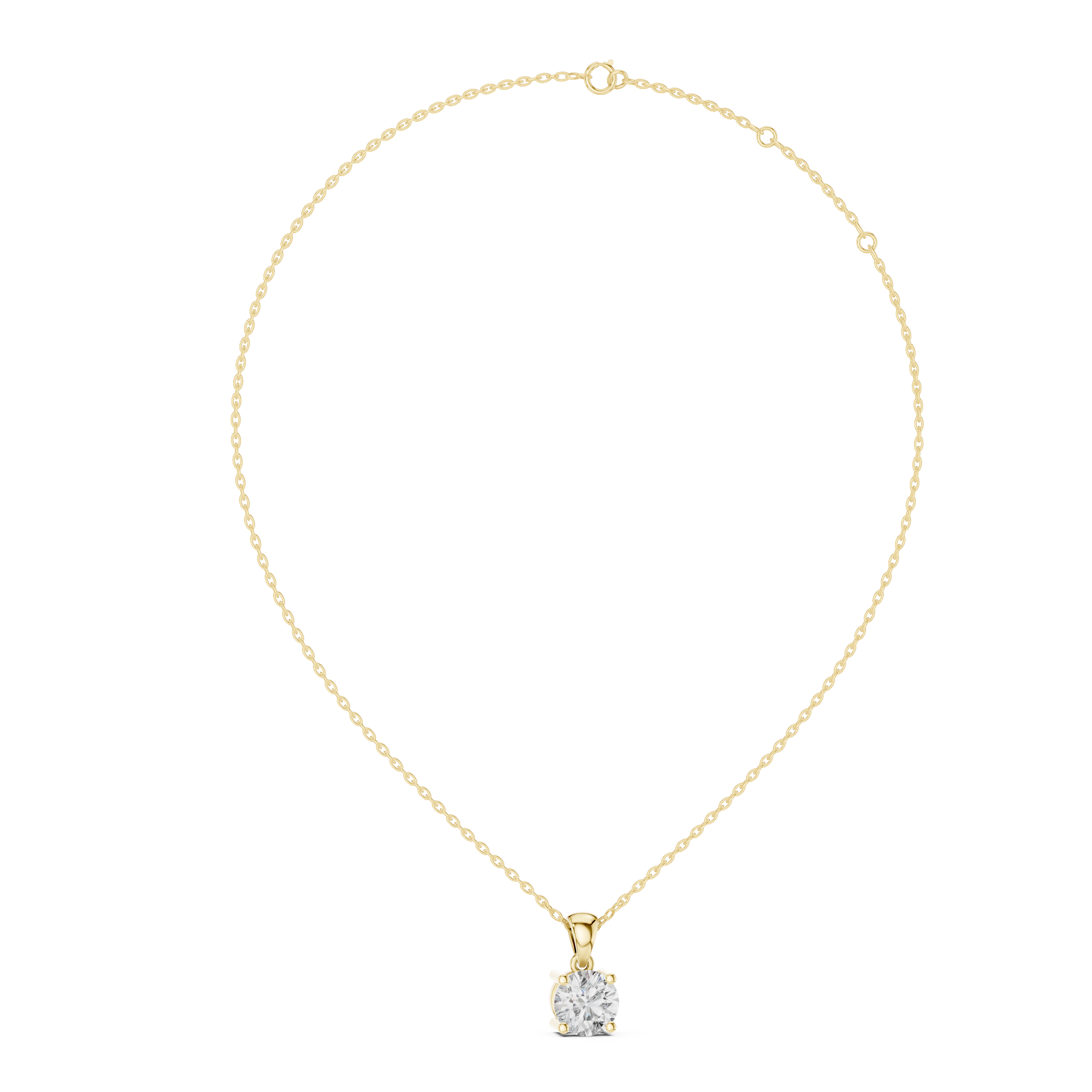 Minimal Round Stone Pendant