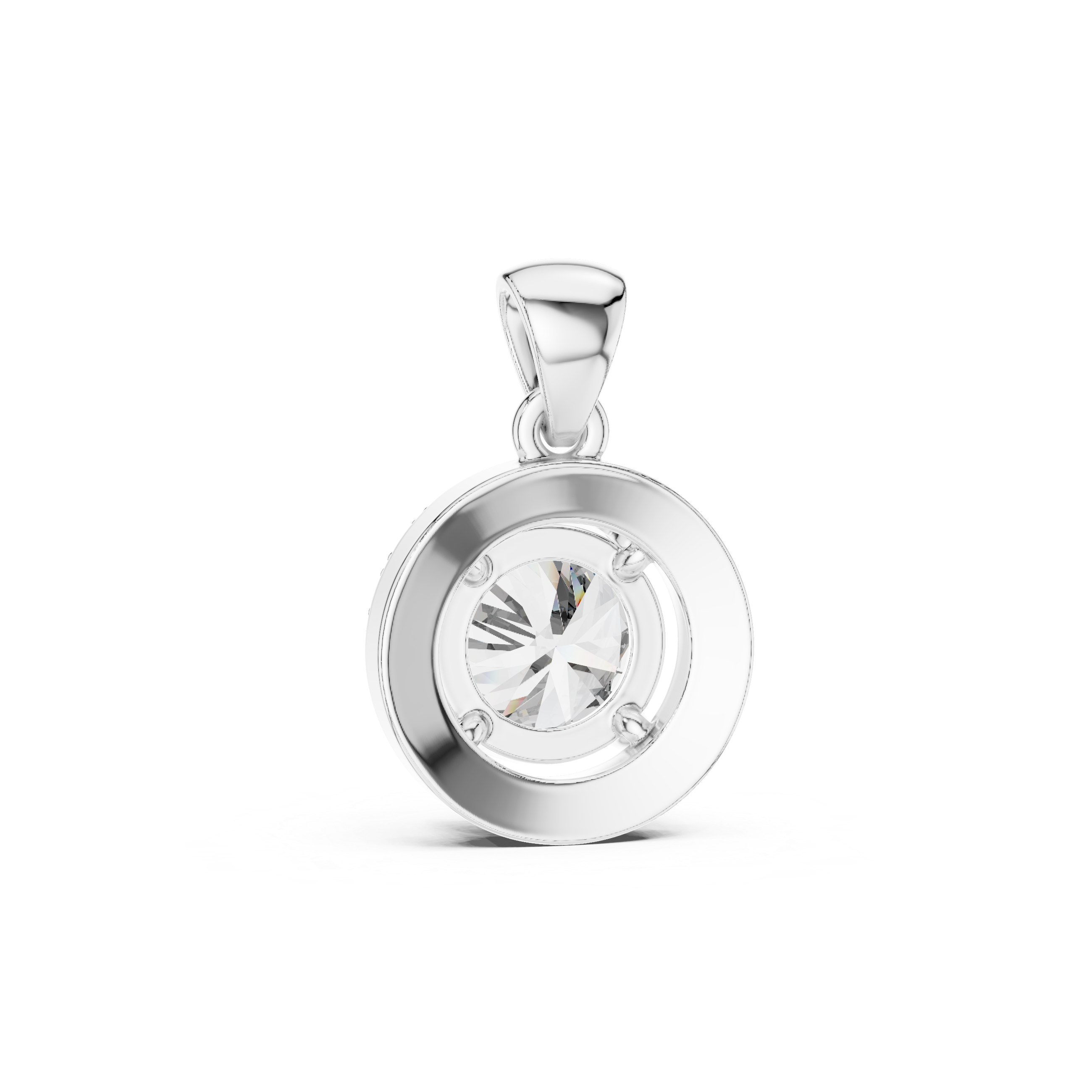 Halo Round Diamond Pendant