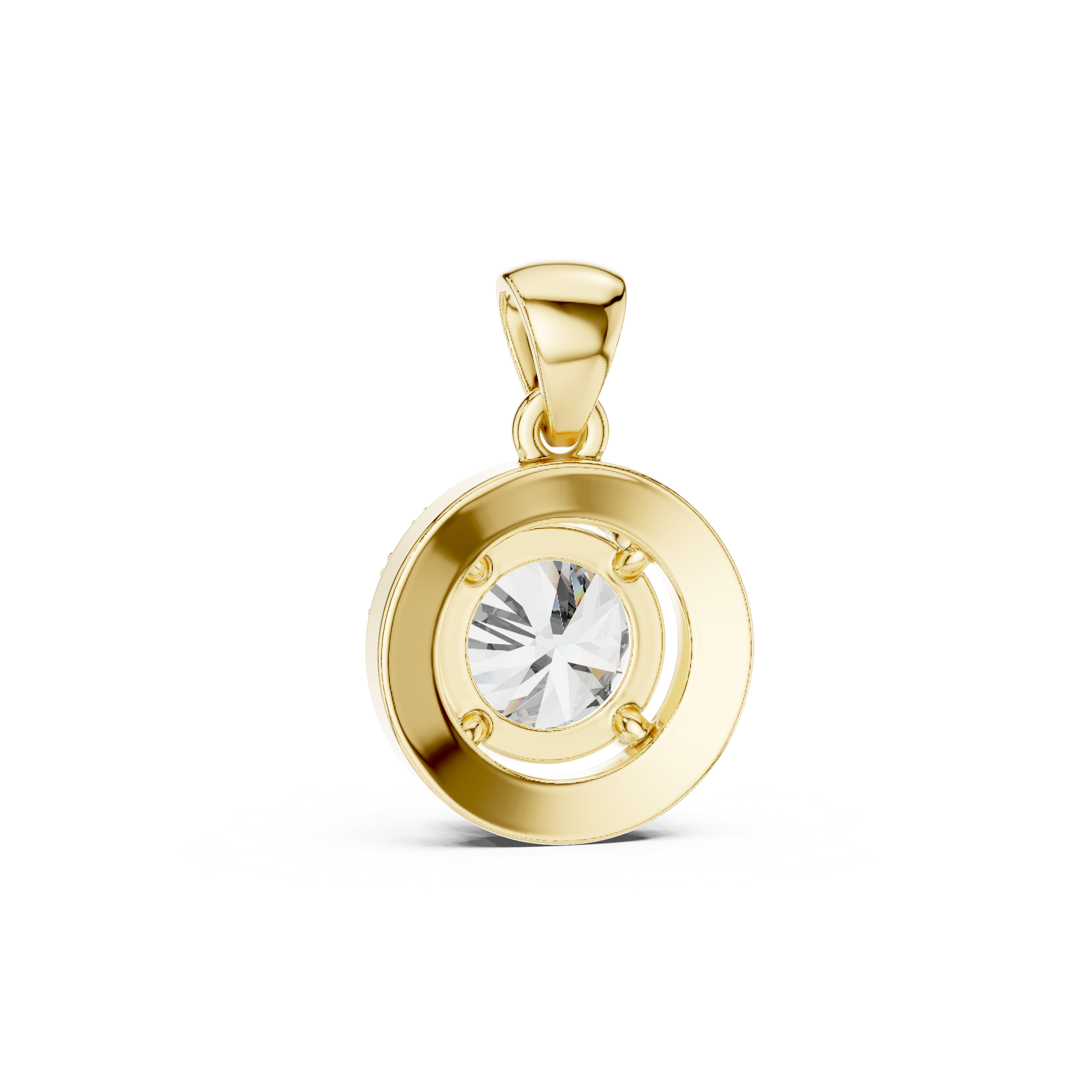 Halo Round Diamond Pendant