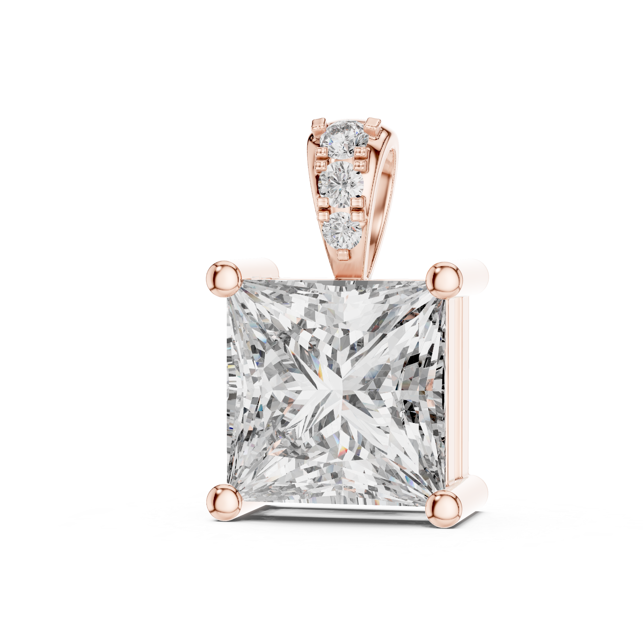 Princess Cut Solitaire Pendant