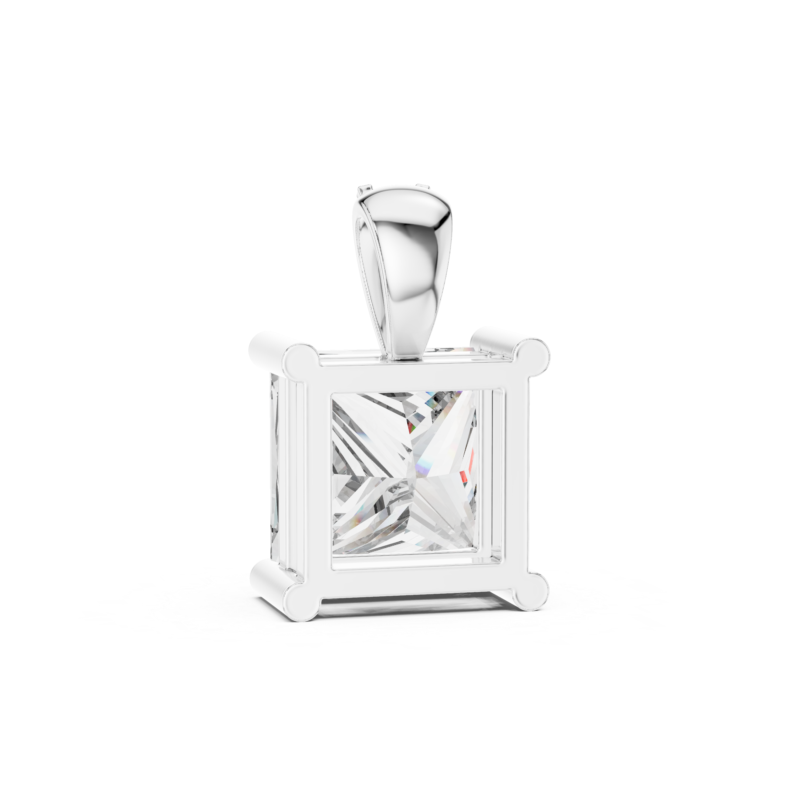 Princess Cut Solitaire Pendant