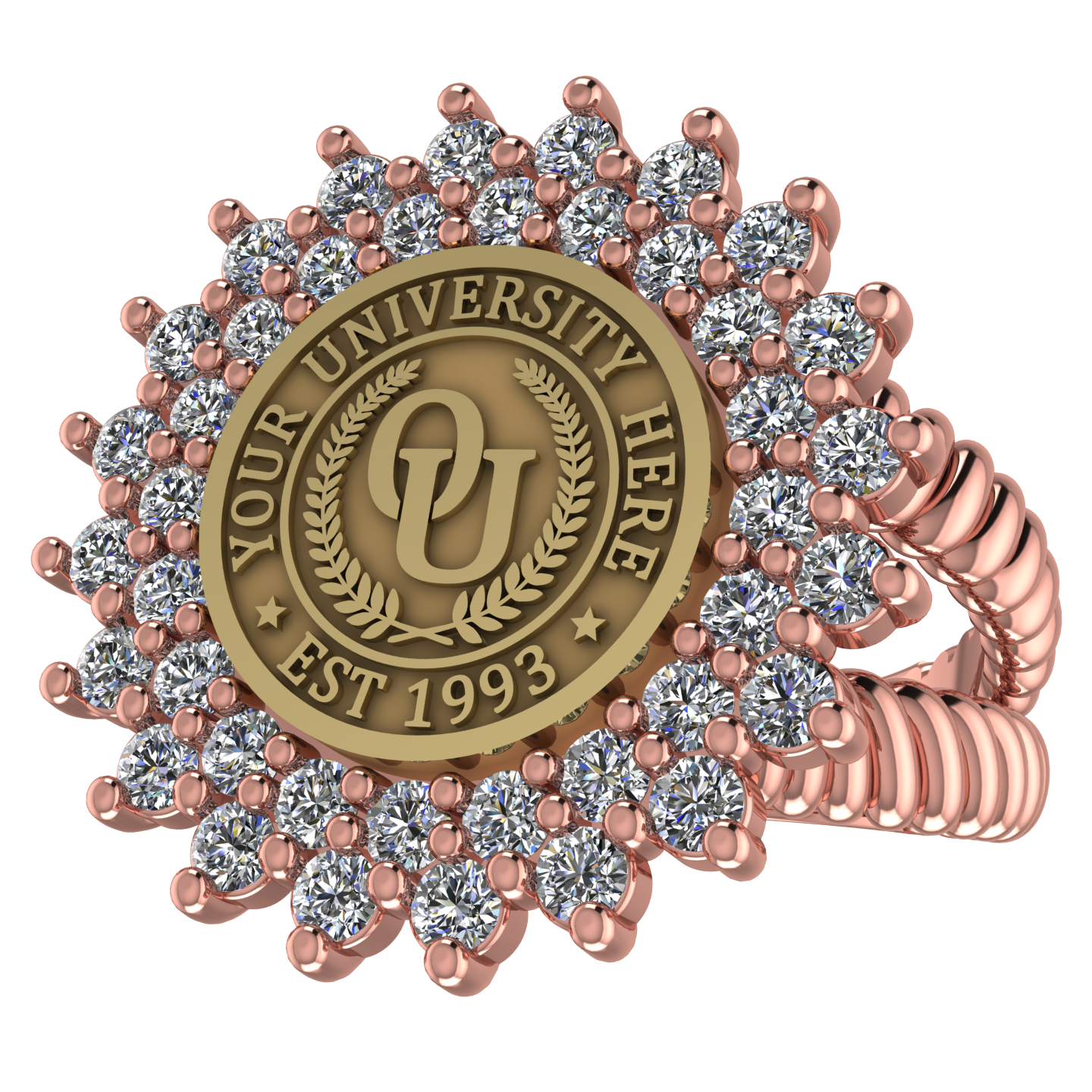 Splendid | V-Rope Band Custom College Ring