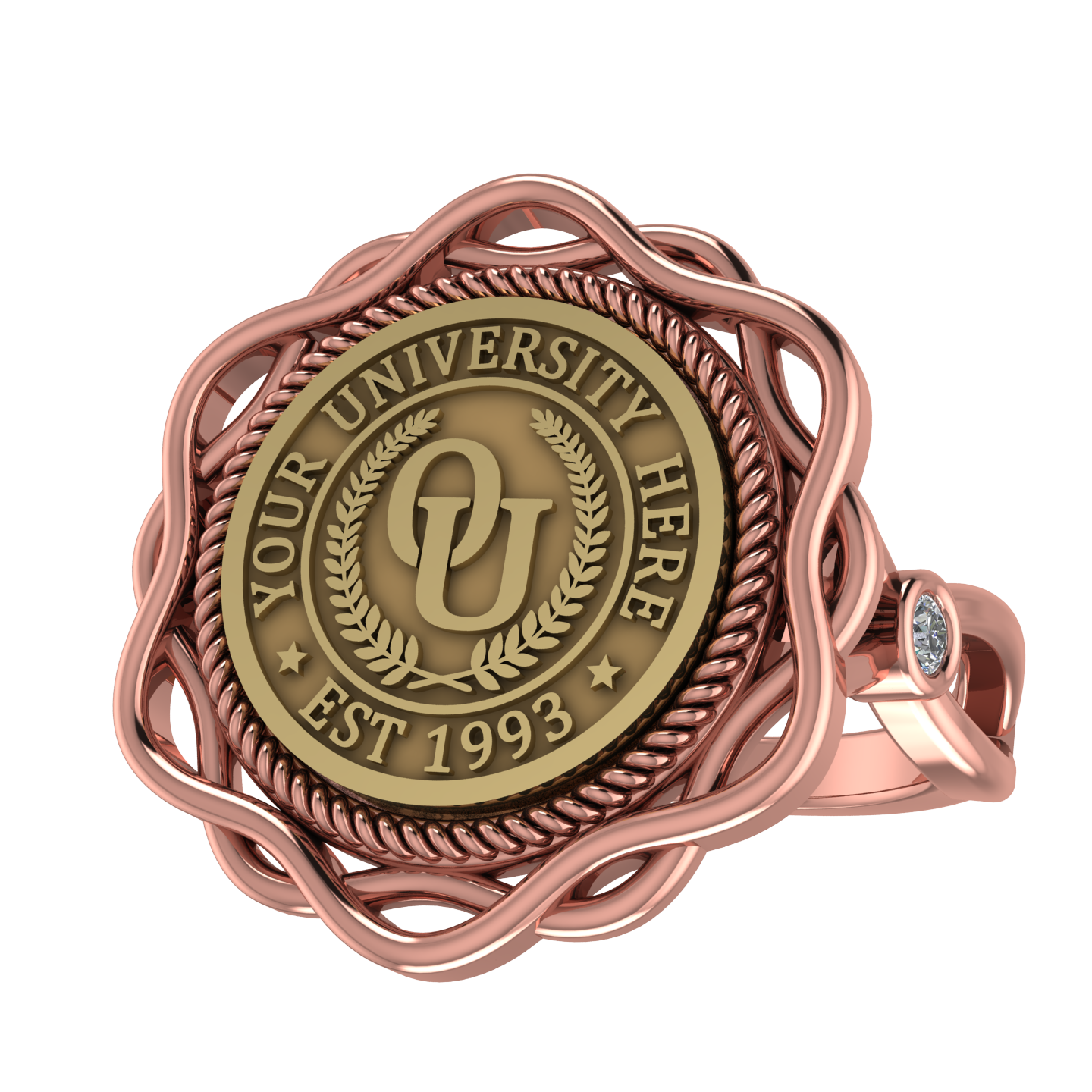 Slanga | Infinity Bezel Band Custom Collage Ring