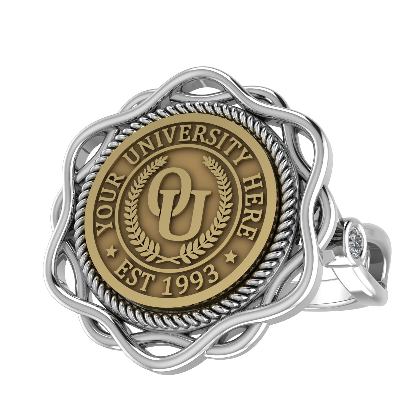 Slanga | Infinity Bezel Band Custom Collage Ring