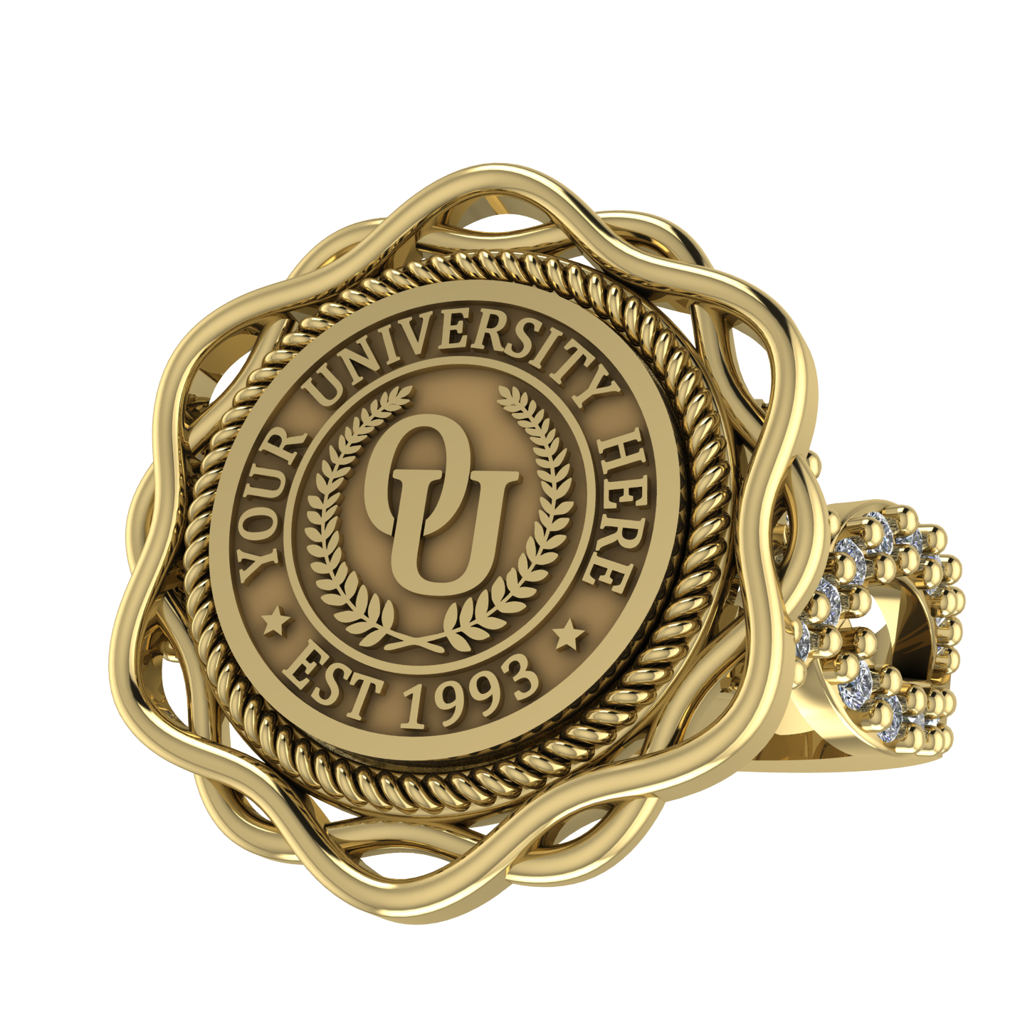 Slanga | Infinity Pave Band Custom Collage Ring