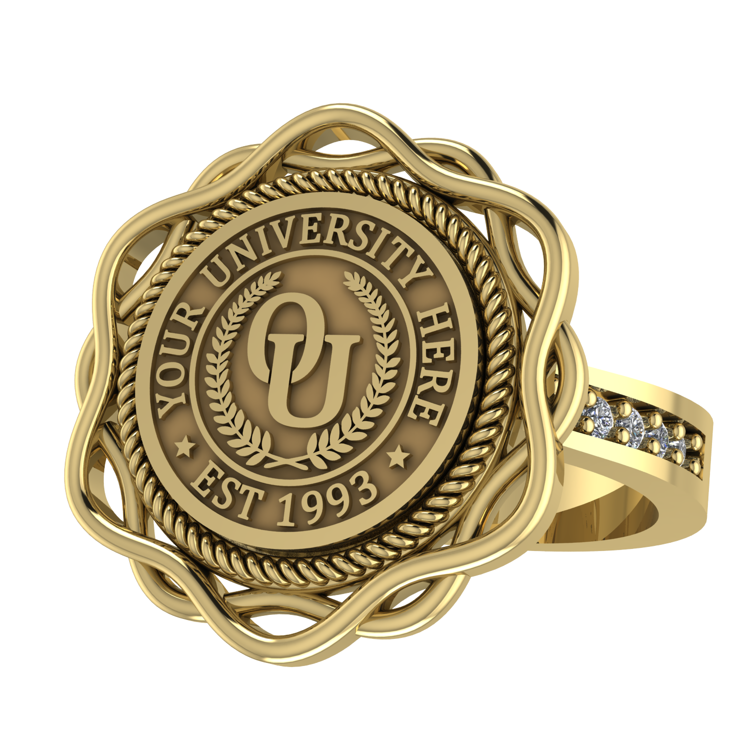 Slanga | Channel Core Band Custom Collage Ring