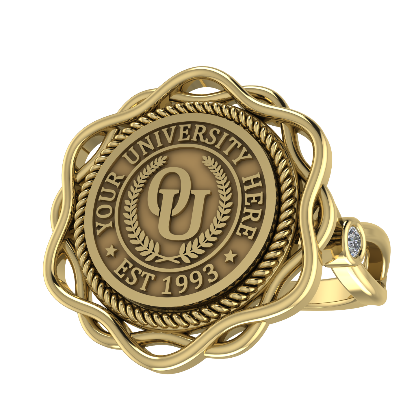 Slanga | Infinity Bezel Band Custom Collage Ring