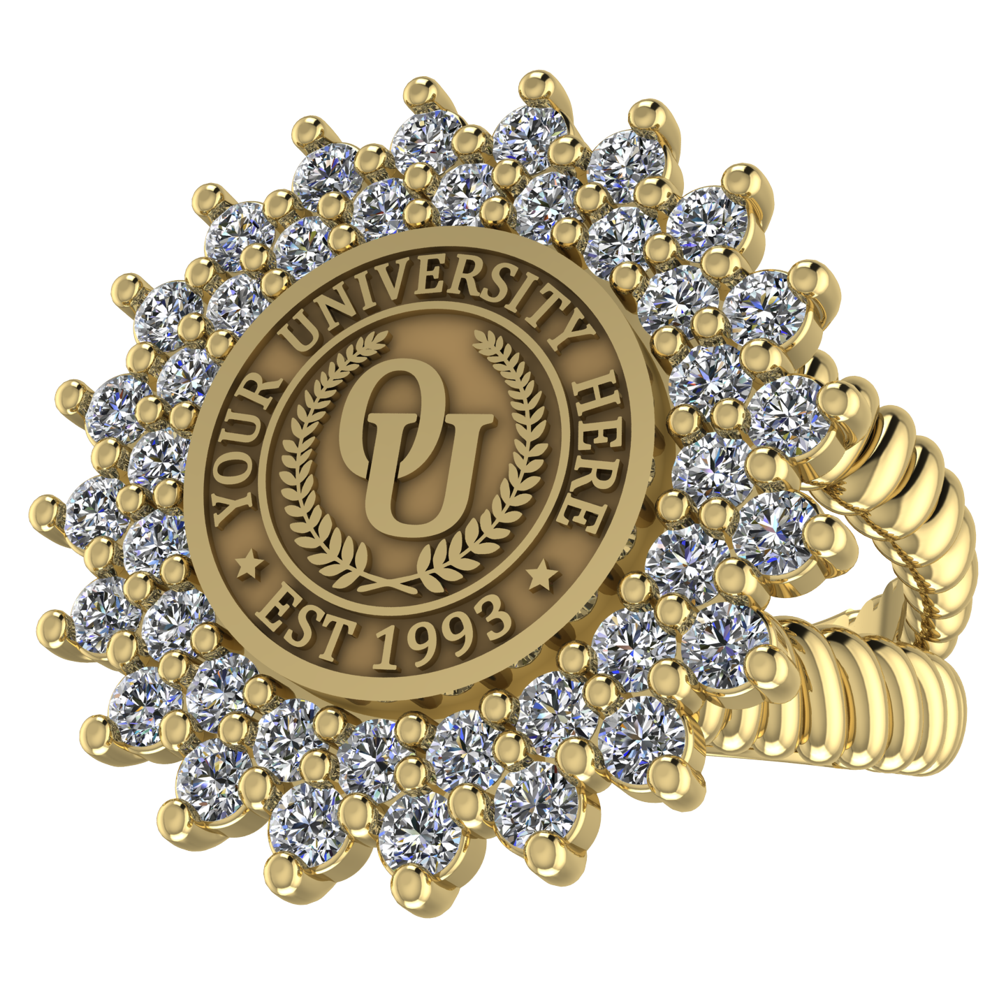 Splendid | V-Rope Band Custom Collage Ring