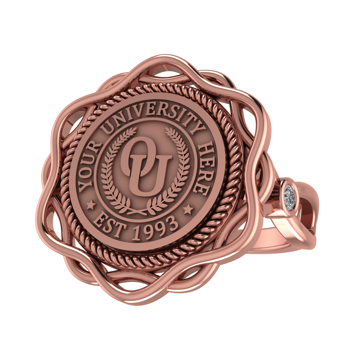 Slanga | Infinity Bezel Band Custom Collage Ring