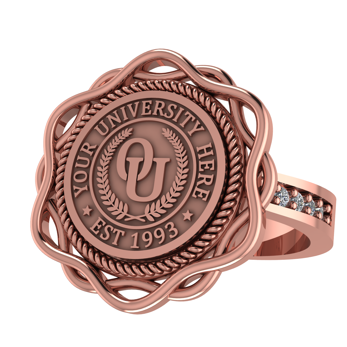 Slanga | Channel Core Band Custom College Ring