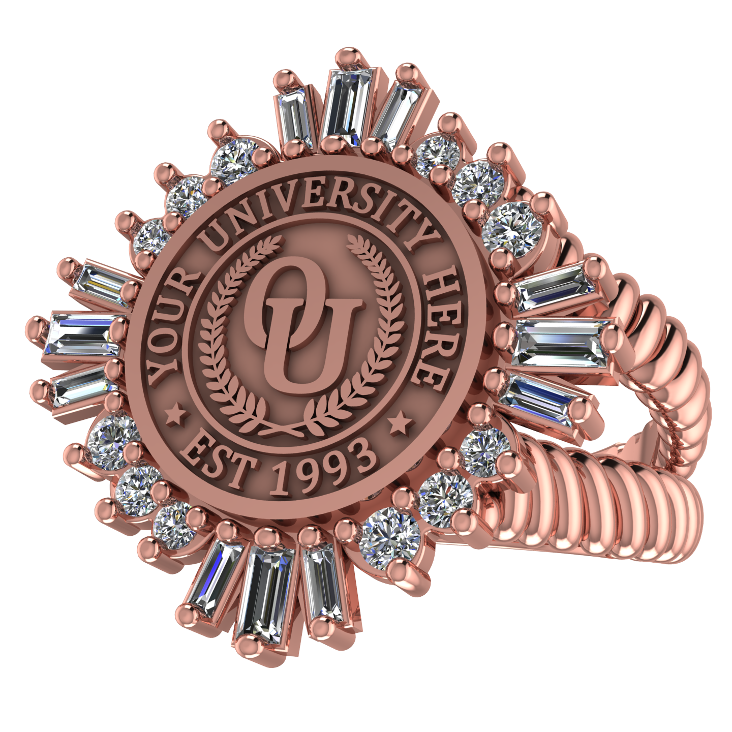Tramontana | V-Rope Band Custom College Ring