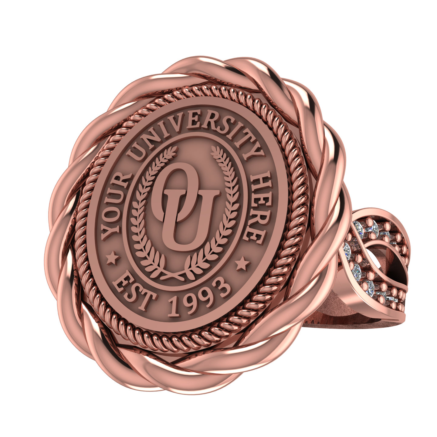 Melipat | Infinity Pave Band 2 Custom Collage Ring