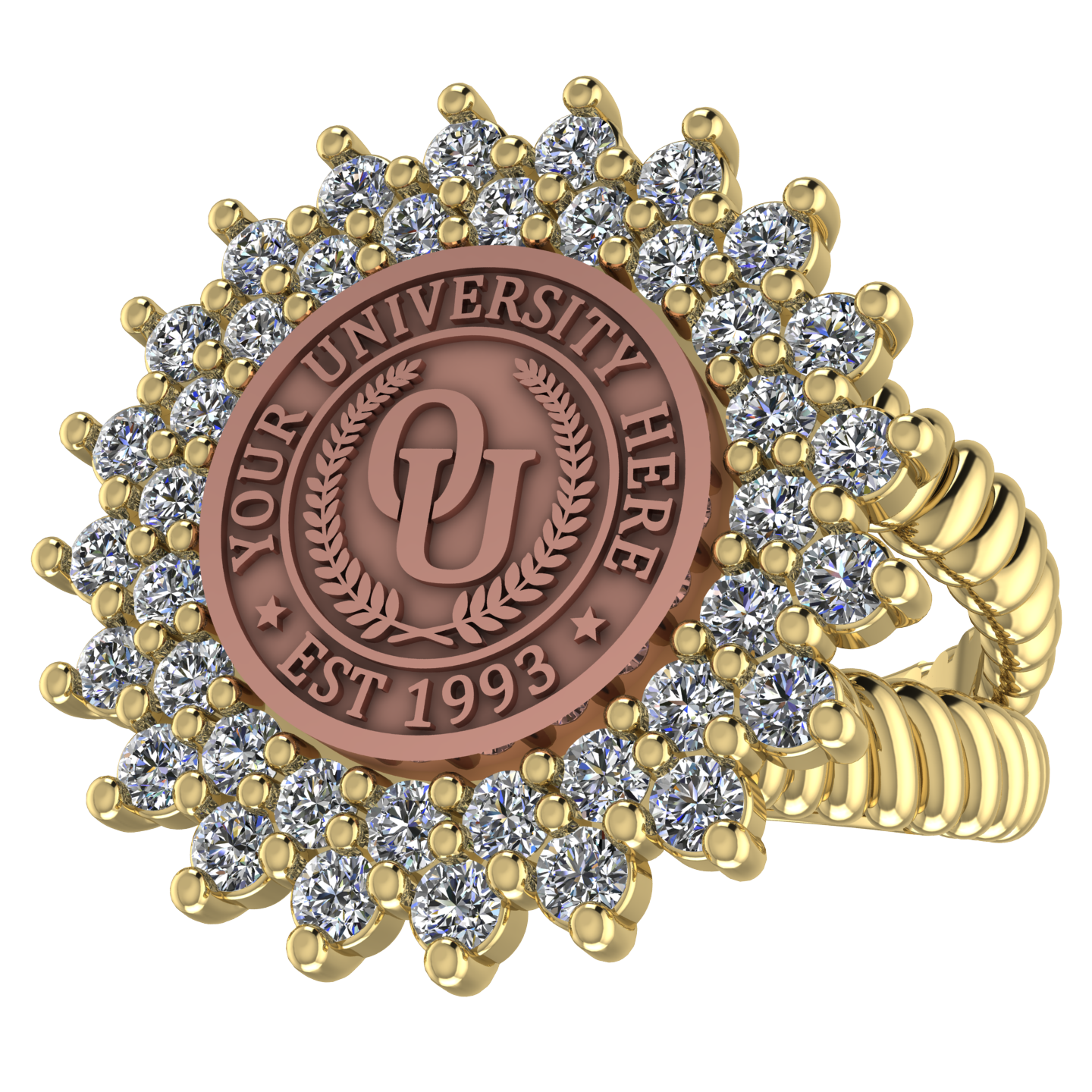 Splendid | V-Rope Band Custom Collage Ring